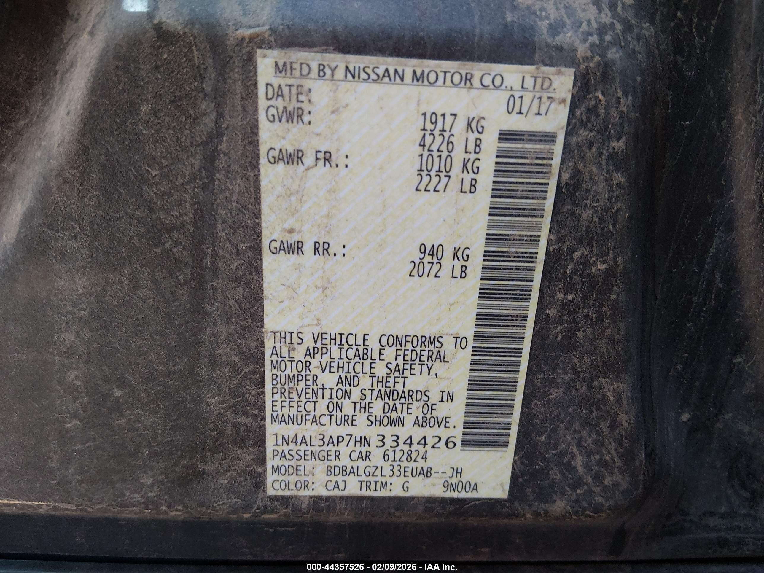 NISSAN ALTIMA image 9