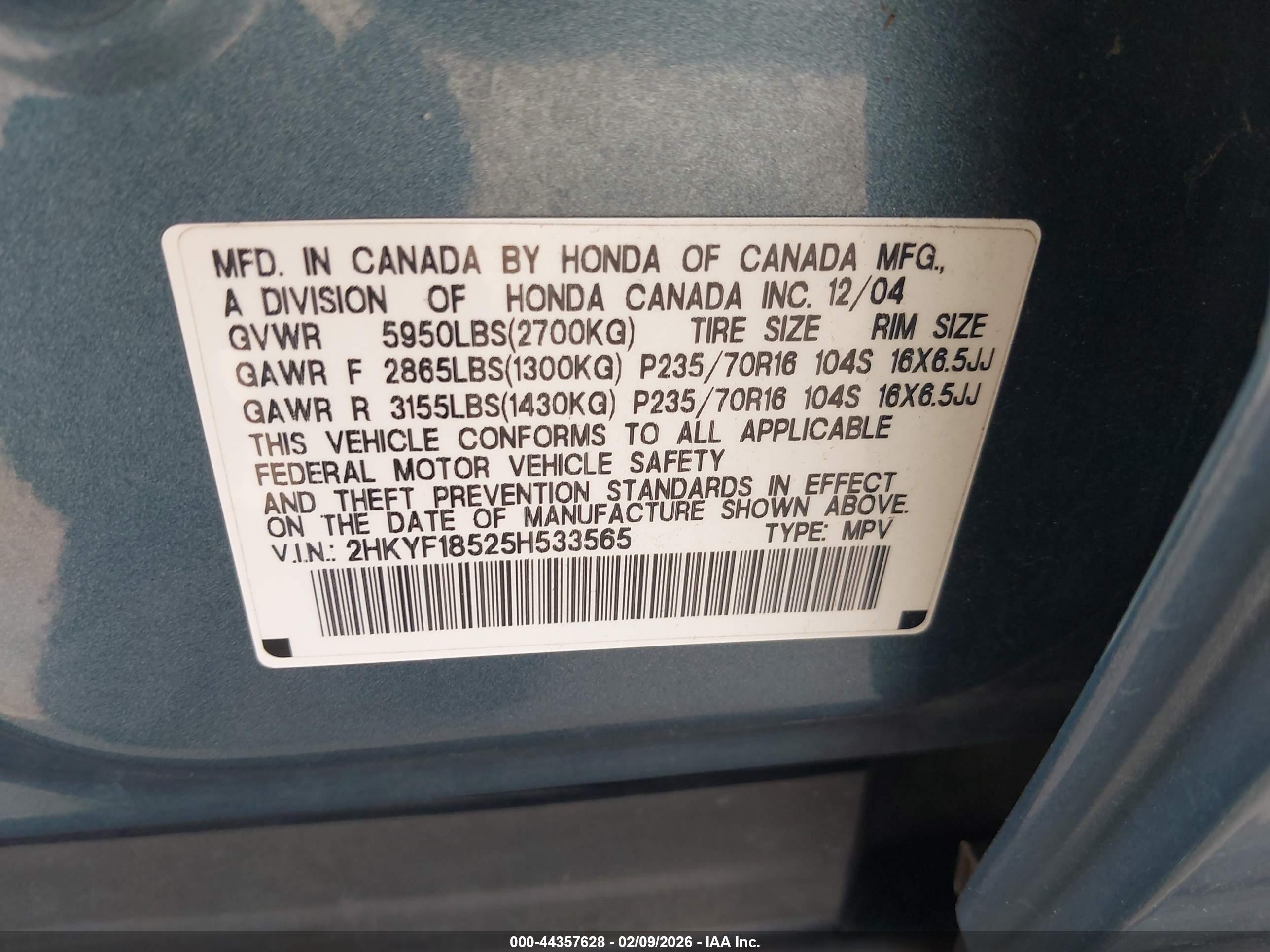 HONDA PILOT image 9
