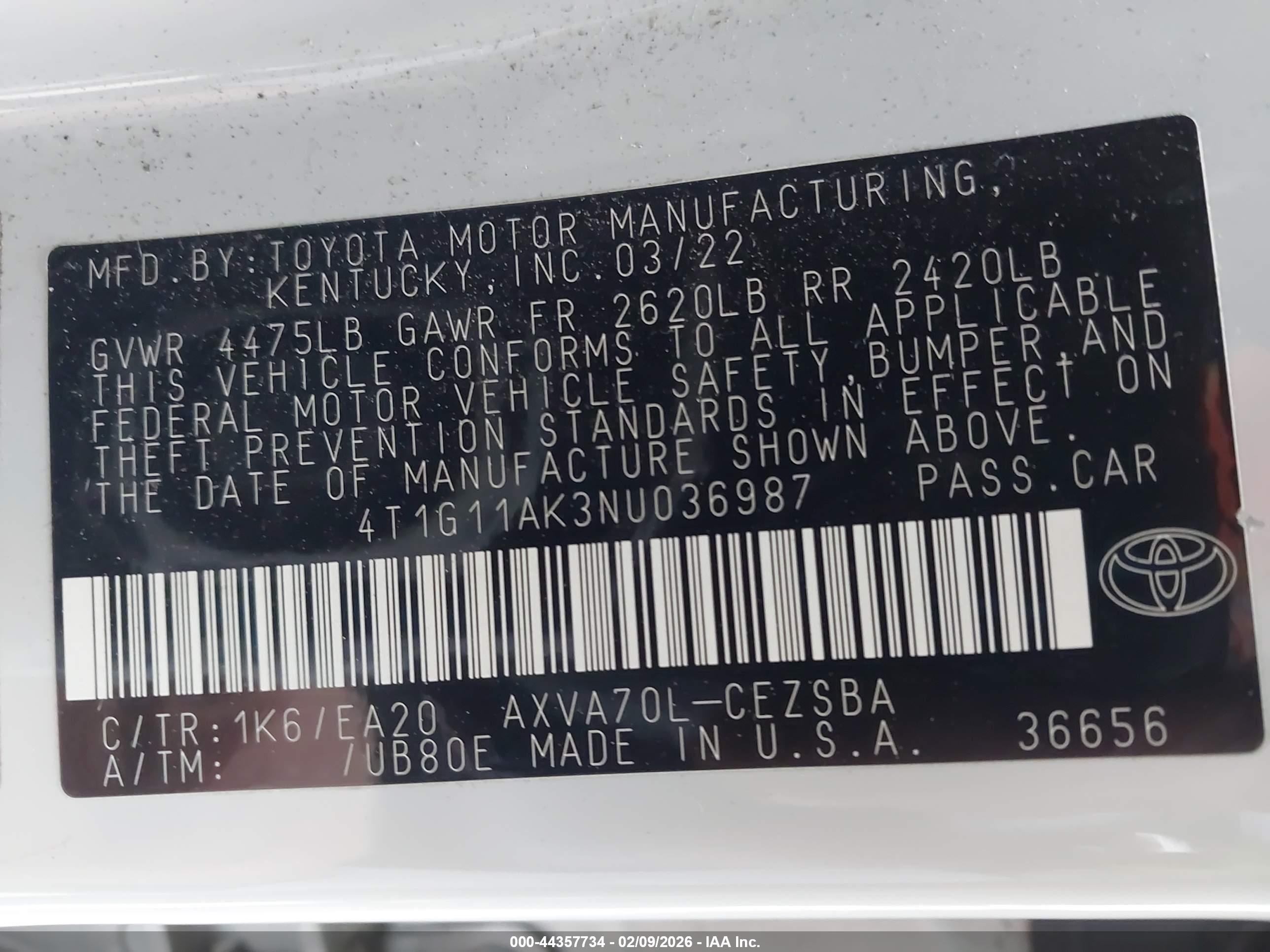 TOYOTA CAMRY image 9