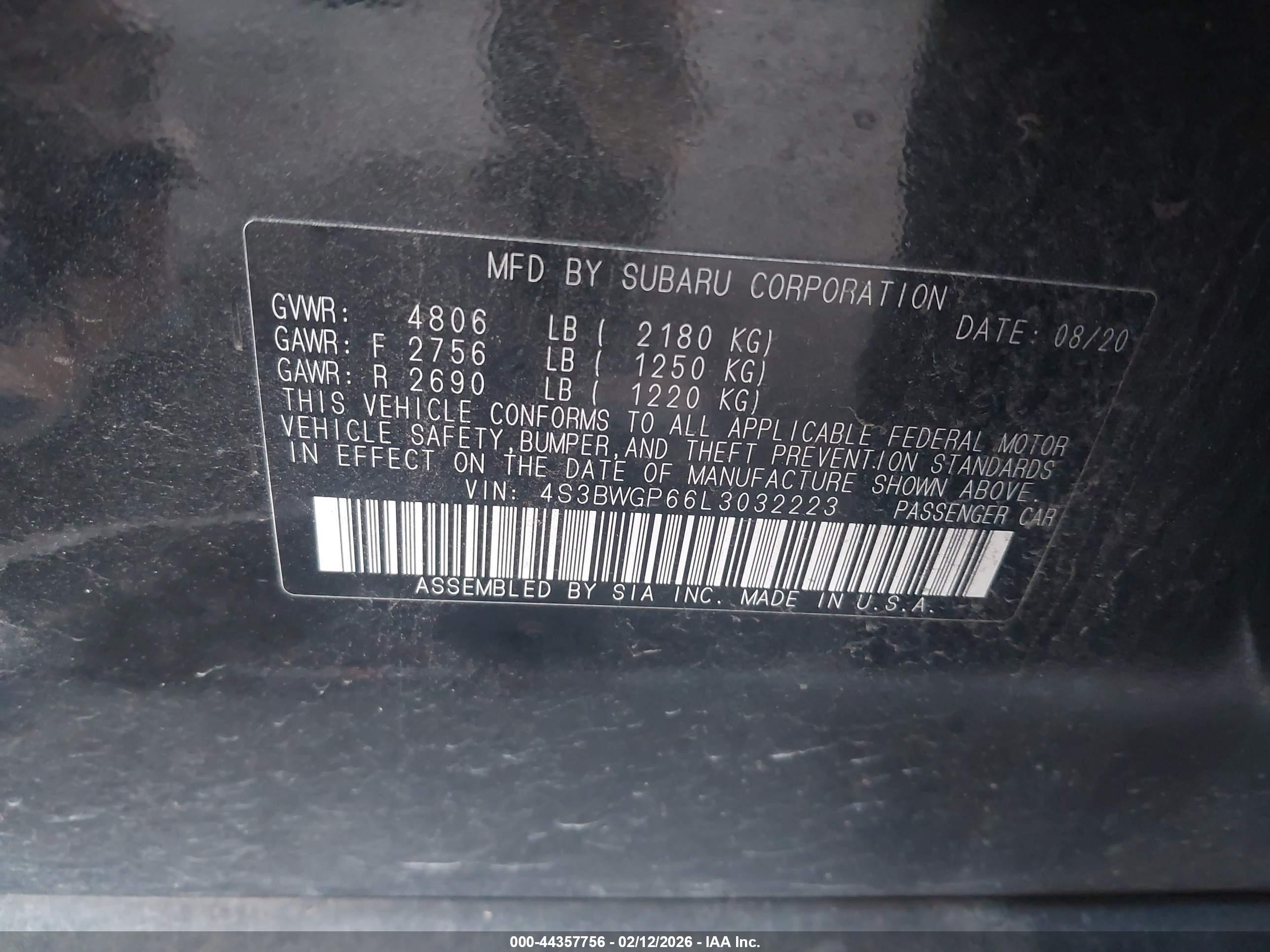 SUBARU LEGACY image 9