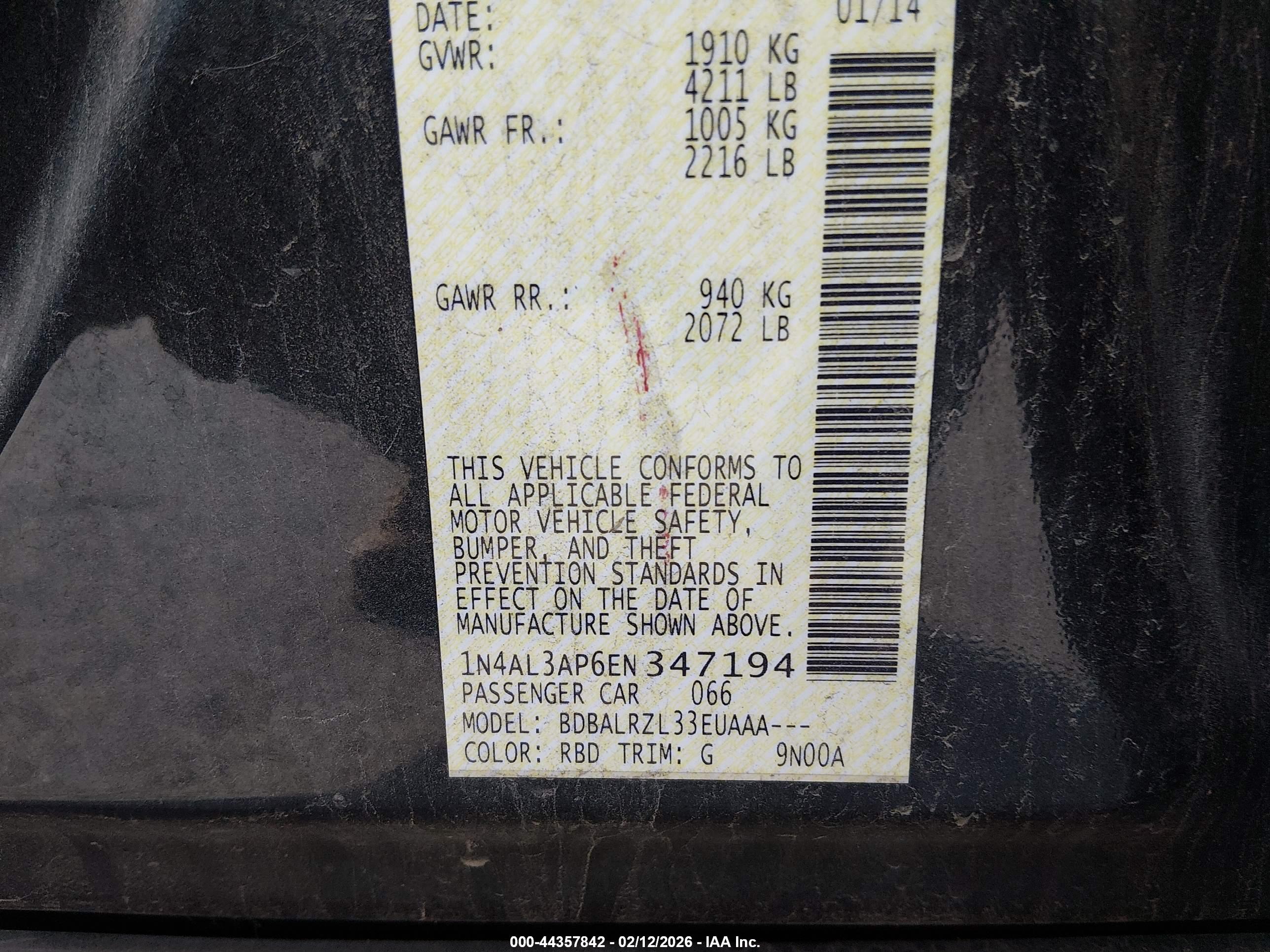NISSAN ALTIMA image 9