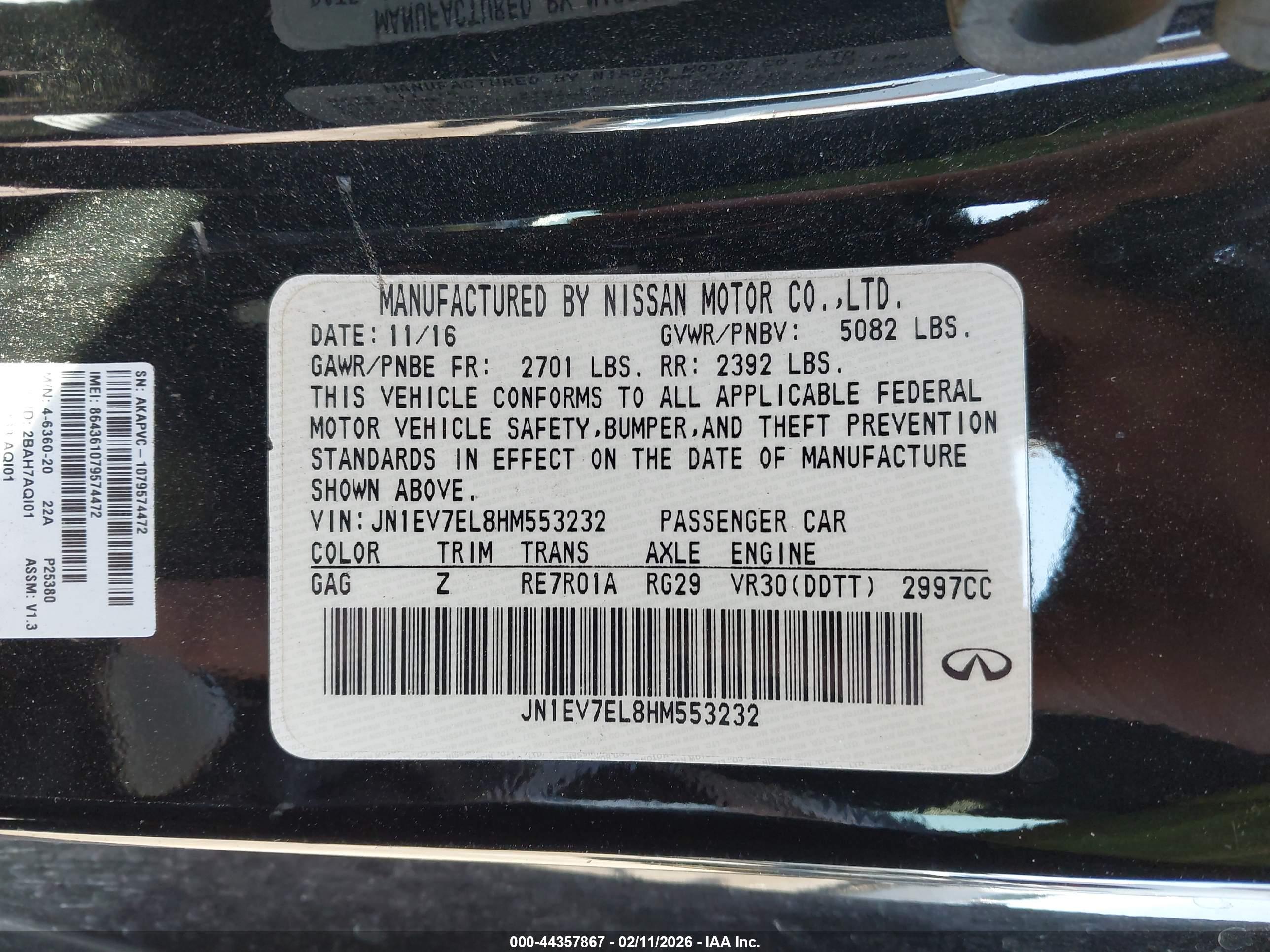 INFINITI Q60 image 9