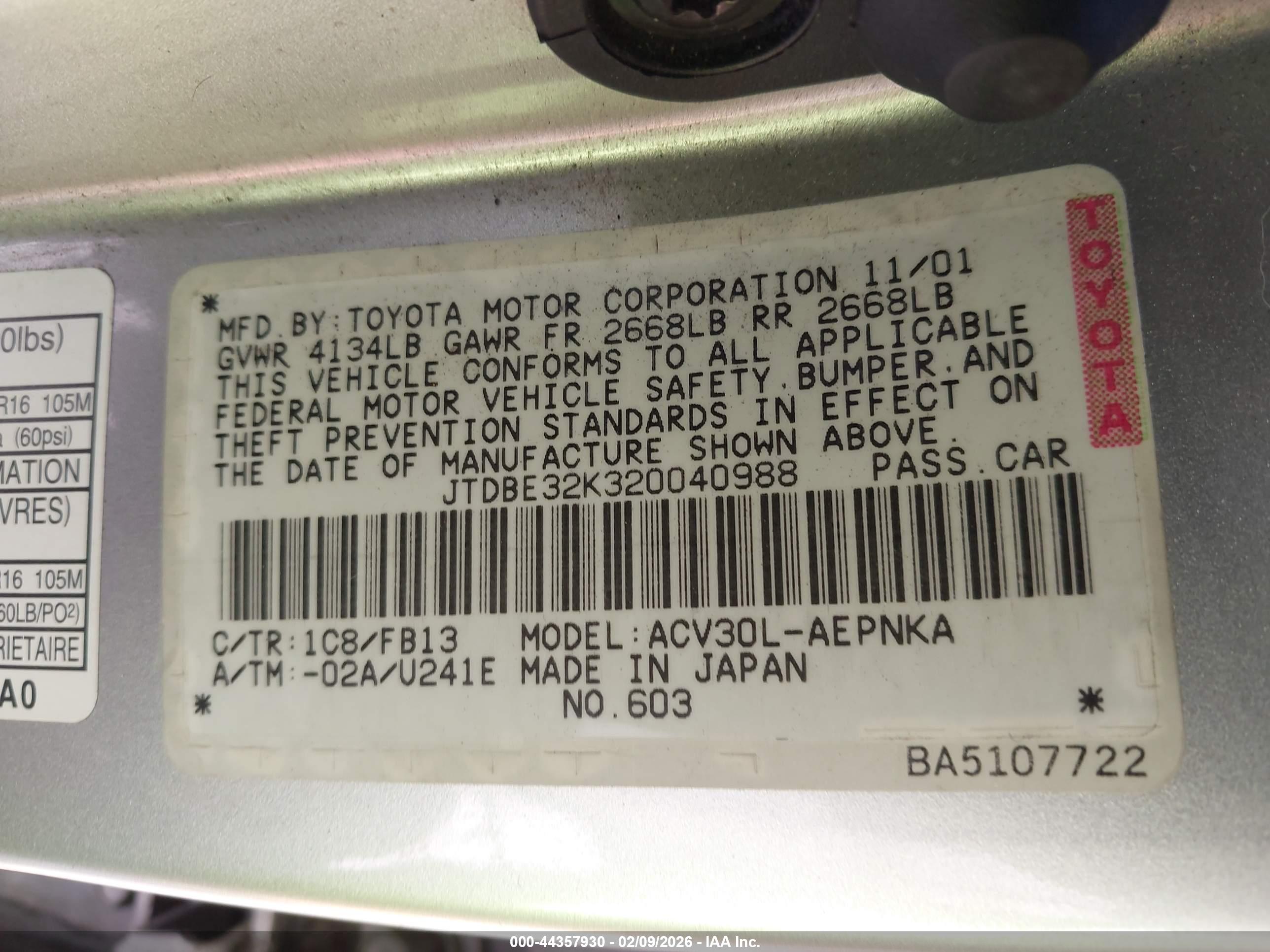 TOYOTA CAMRY image 9