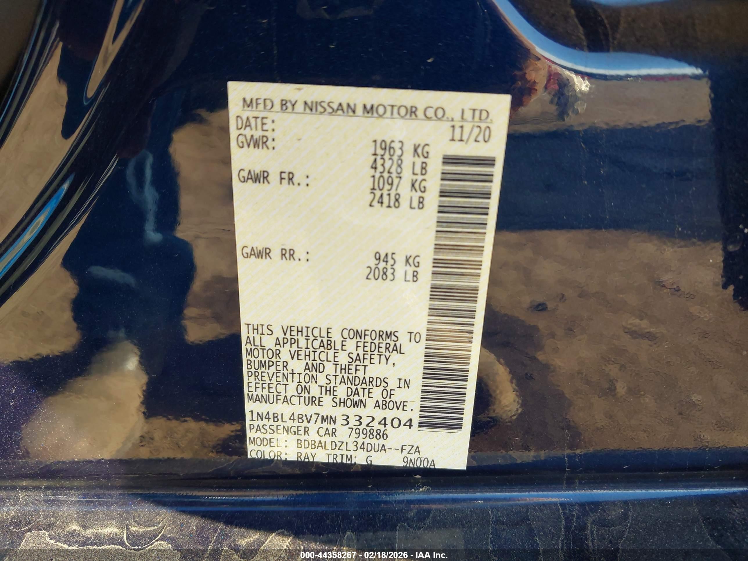 NISSAN ALTIMA image 9