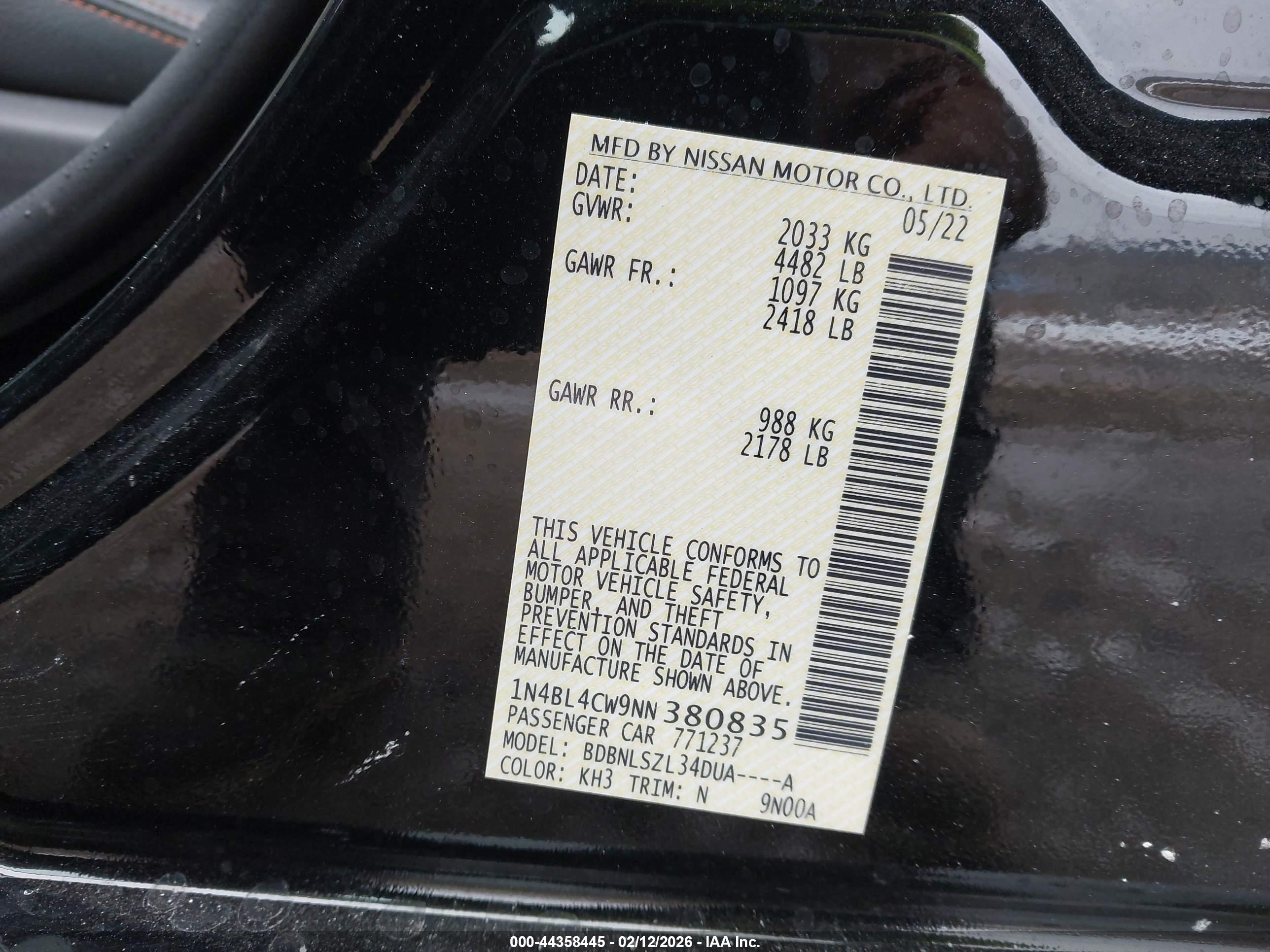 NISSAN ALTIMA image 9