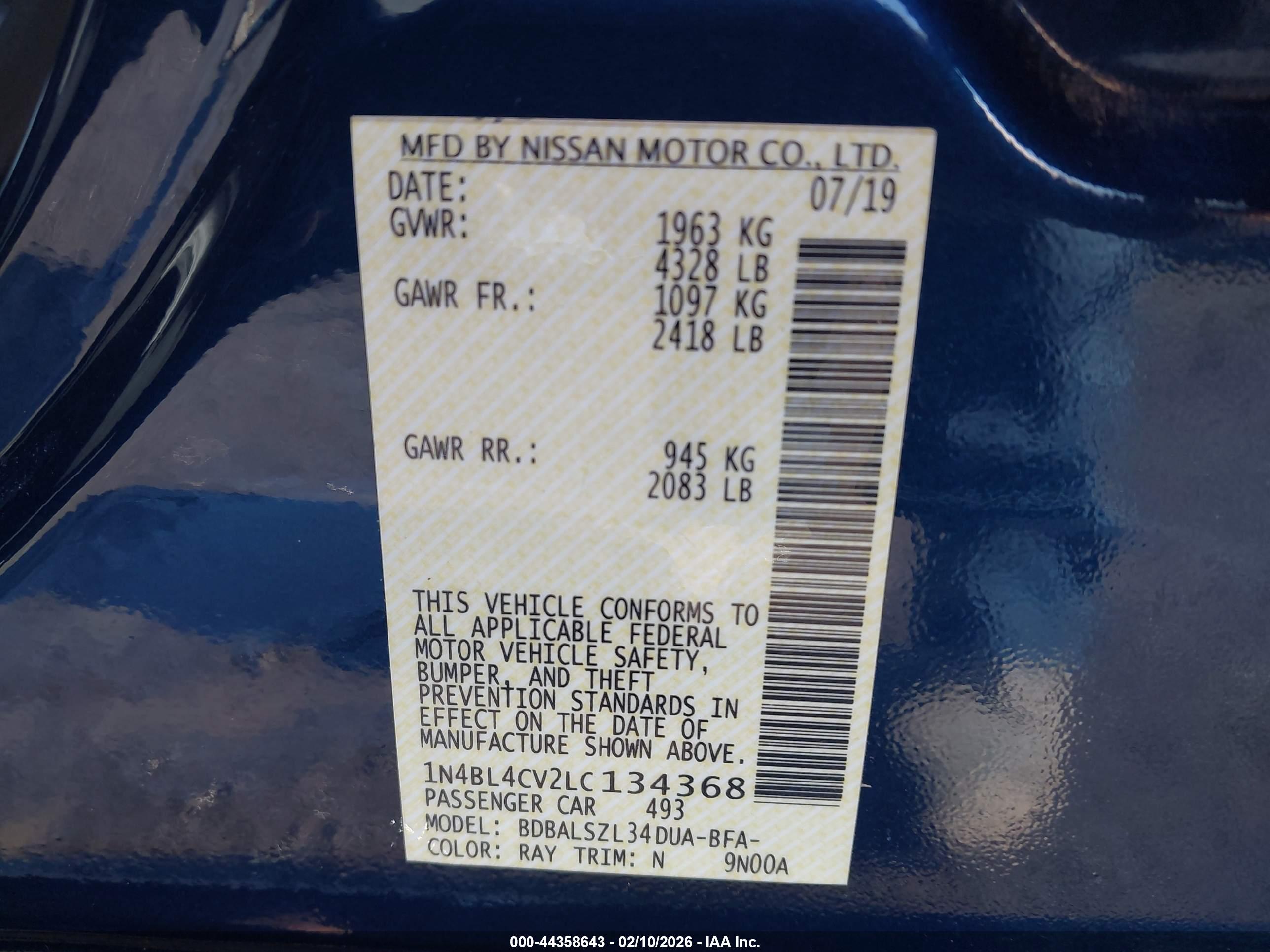 NISSAN ALTIMA image 9