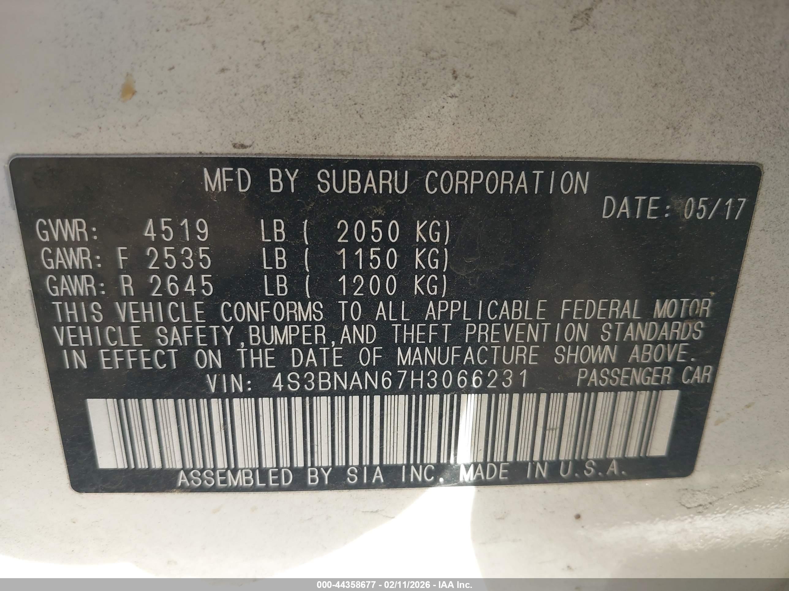 SUBARU LEGACY image 9