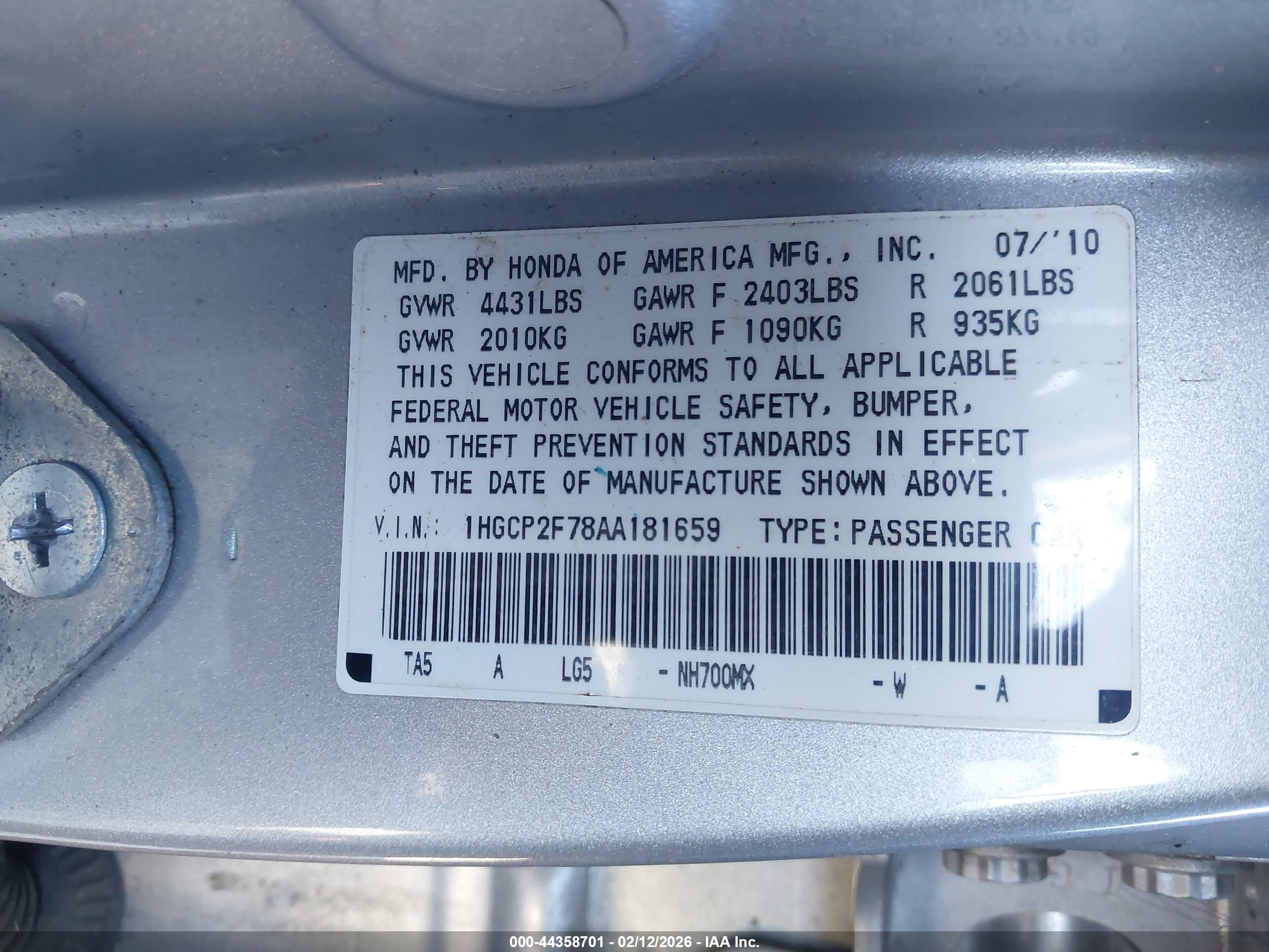 HONDA ACCORD image 9