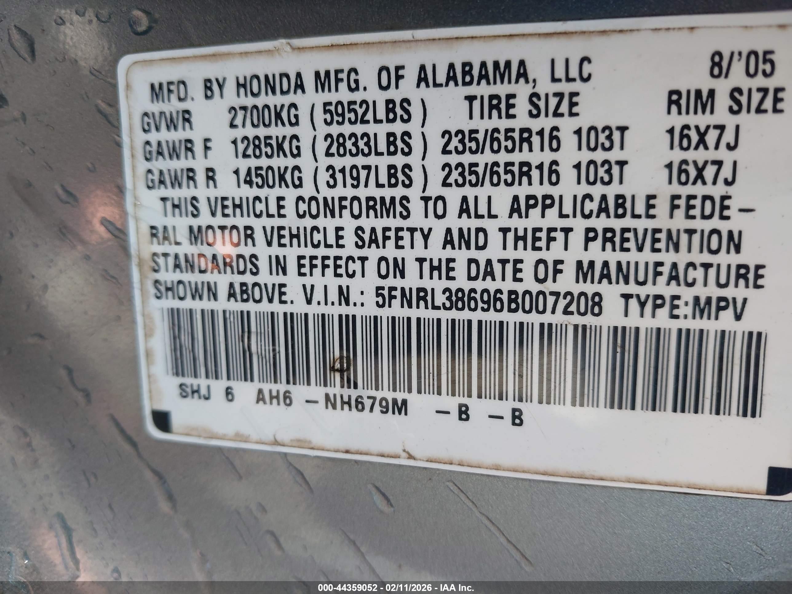 HONDA ODYSSEY image 9