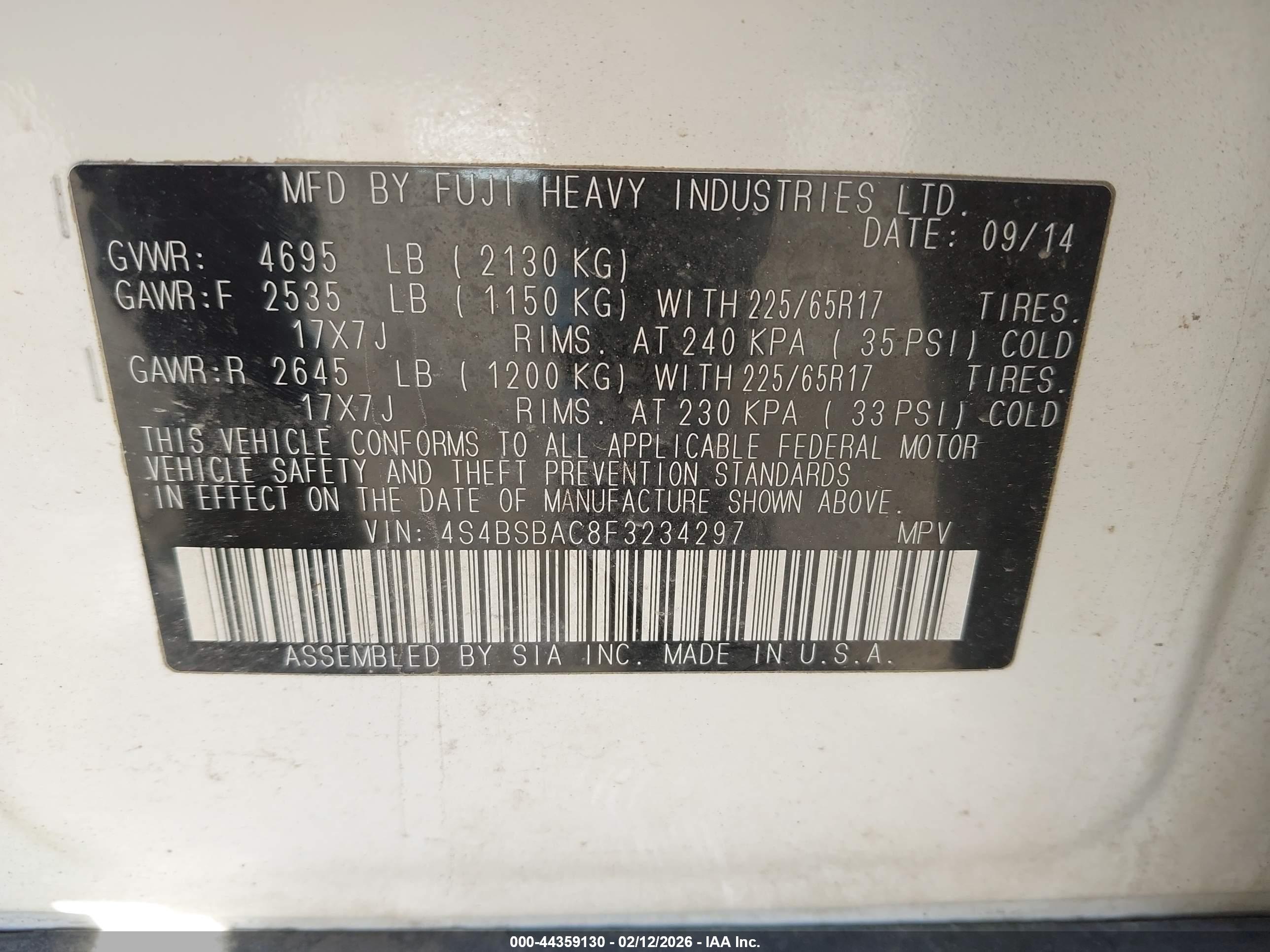 SUBARU OUTBACK image 9