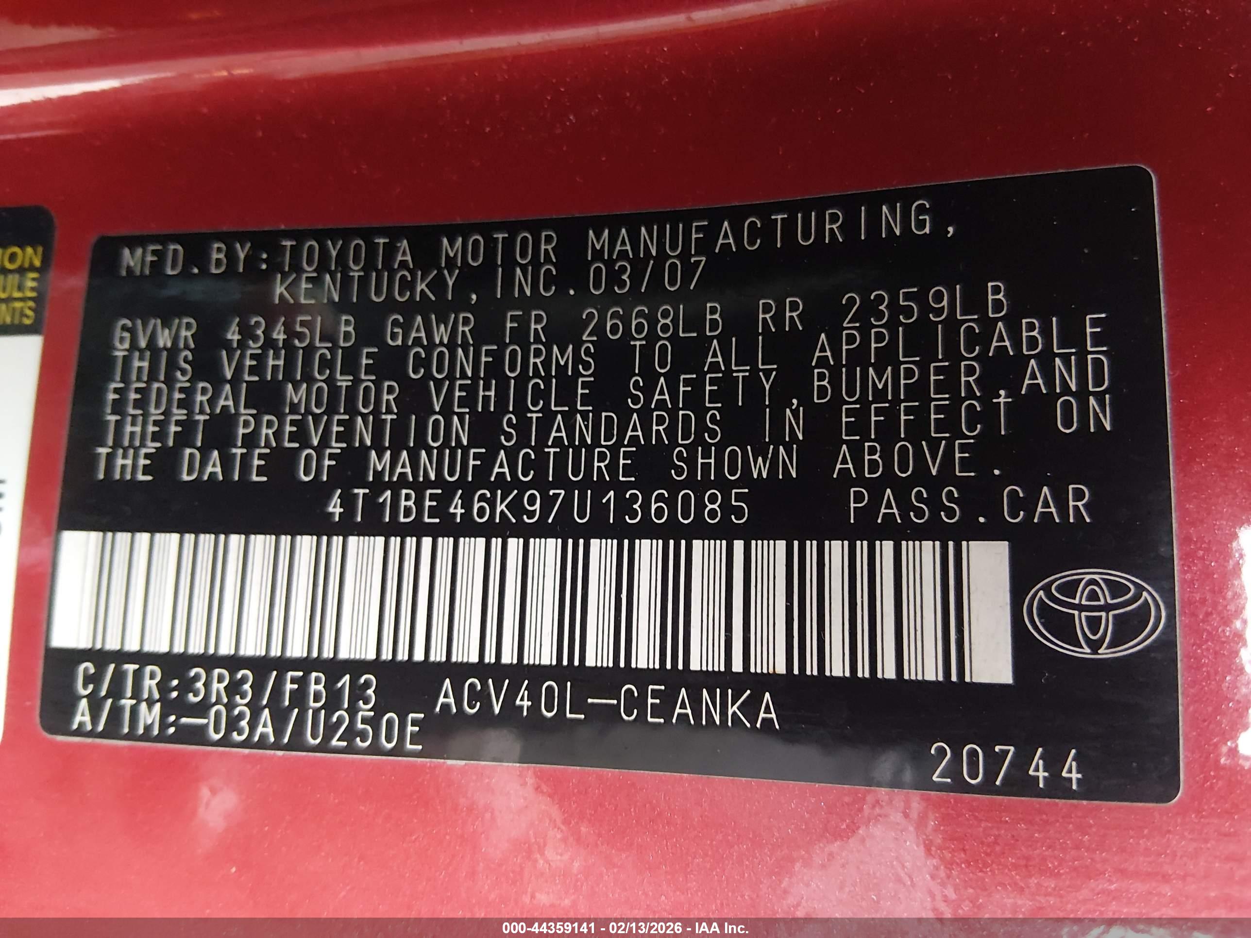 TOYOTA CAMRY image 9