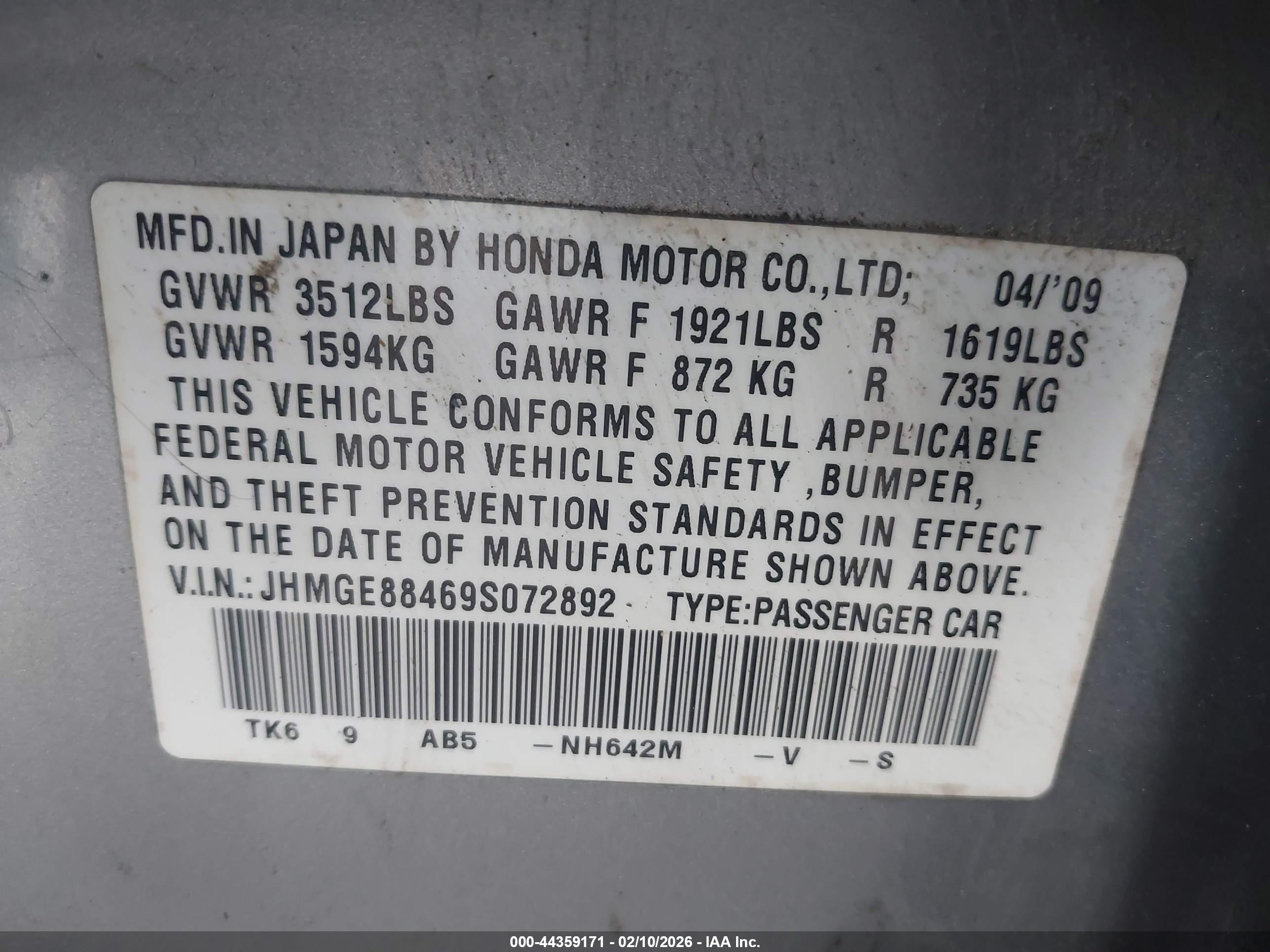 HONDA FIT image 9