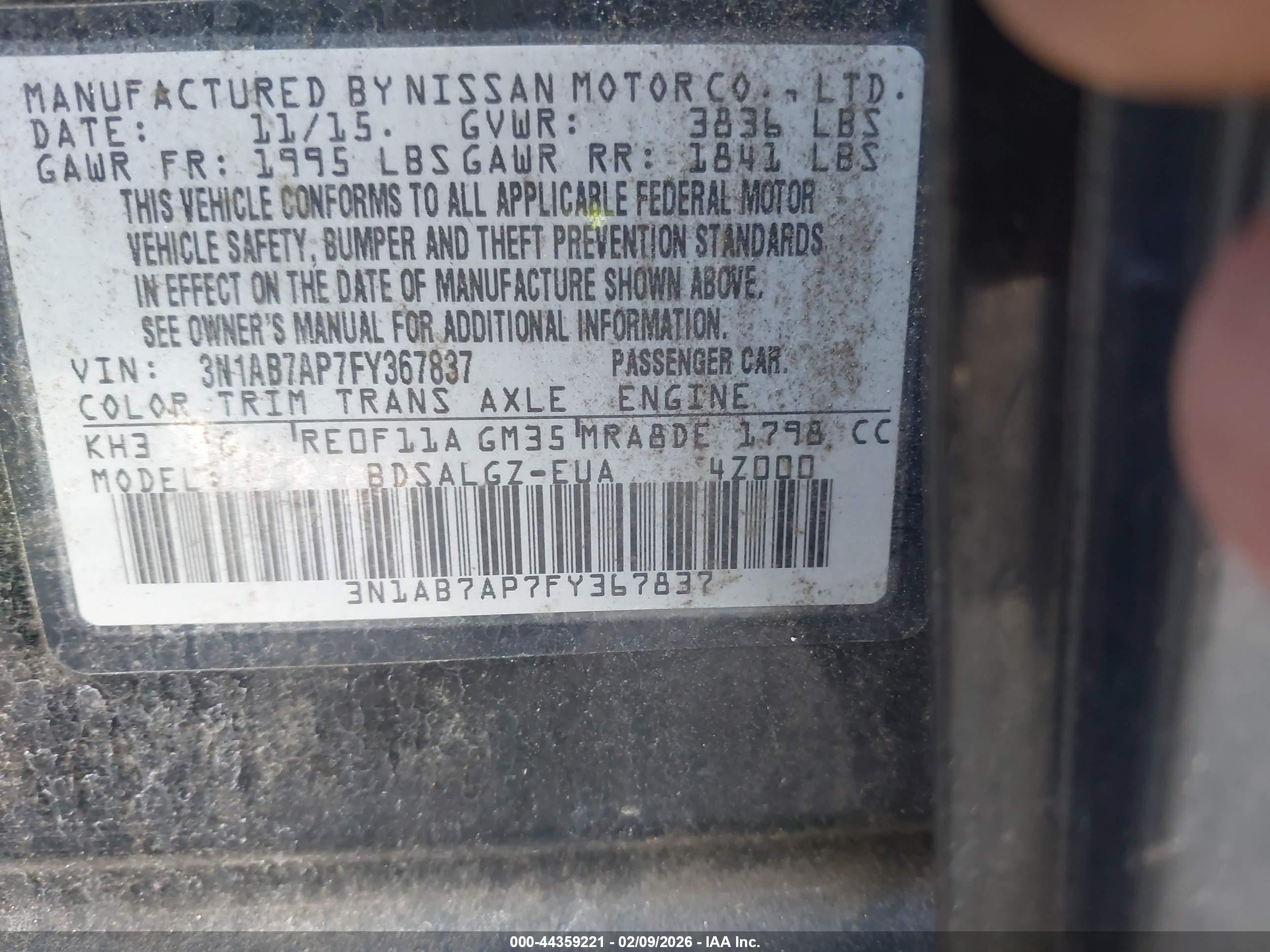 NISSAN SENTRA image 9
