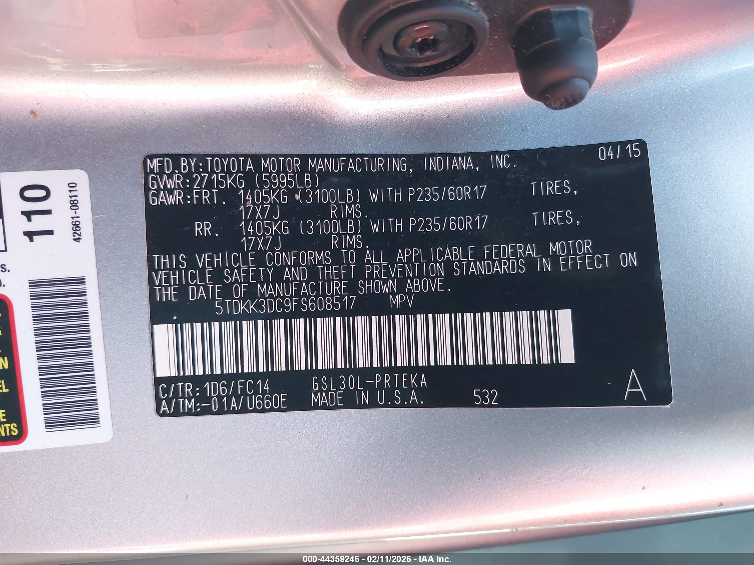TOYOTA SIENNA image 9