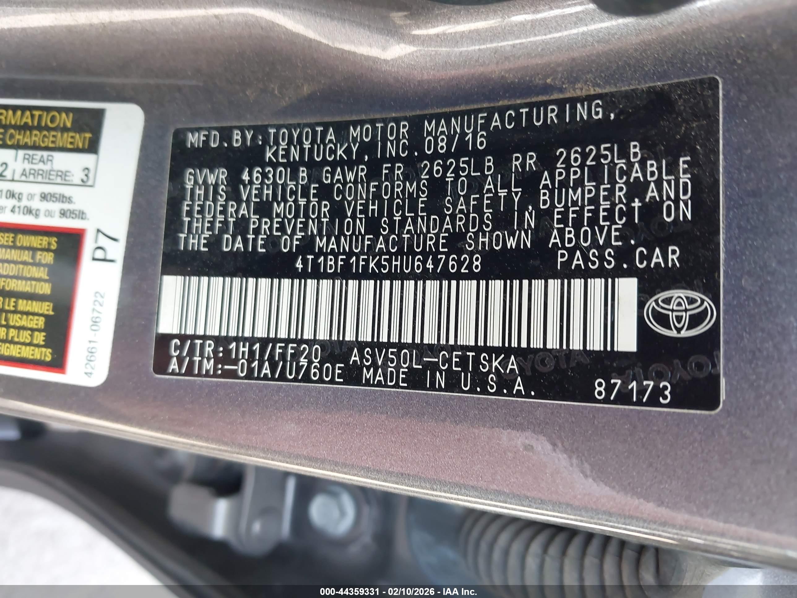TOYOTA CAMRY image 9