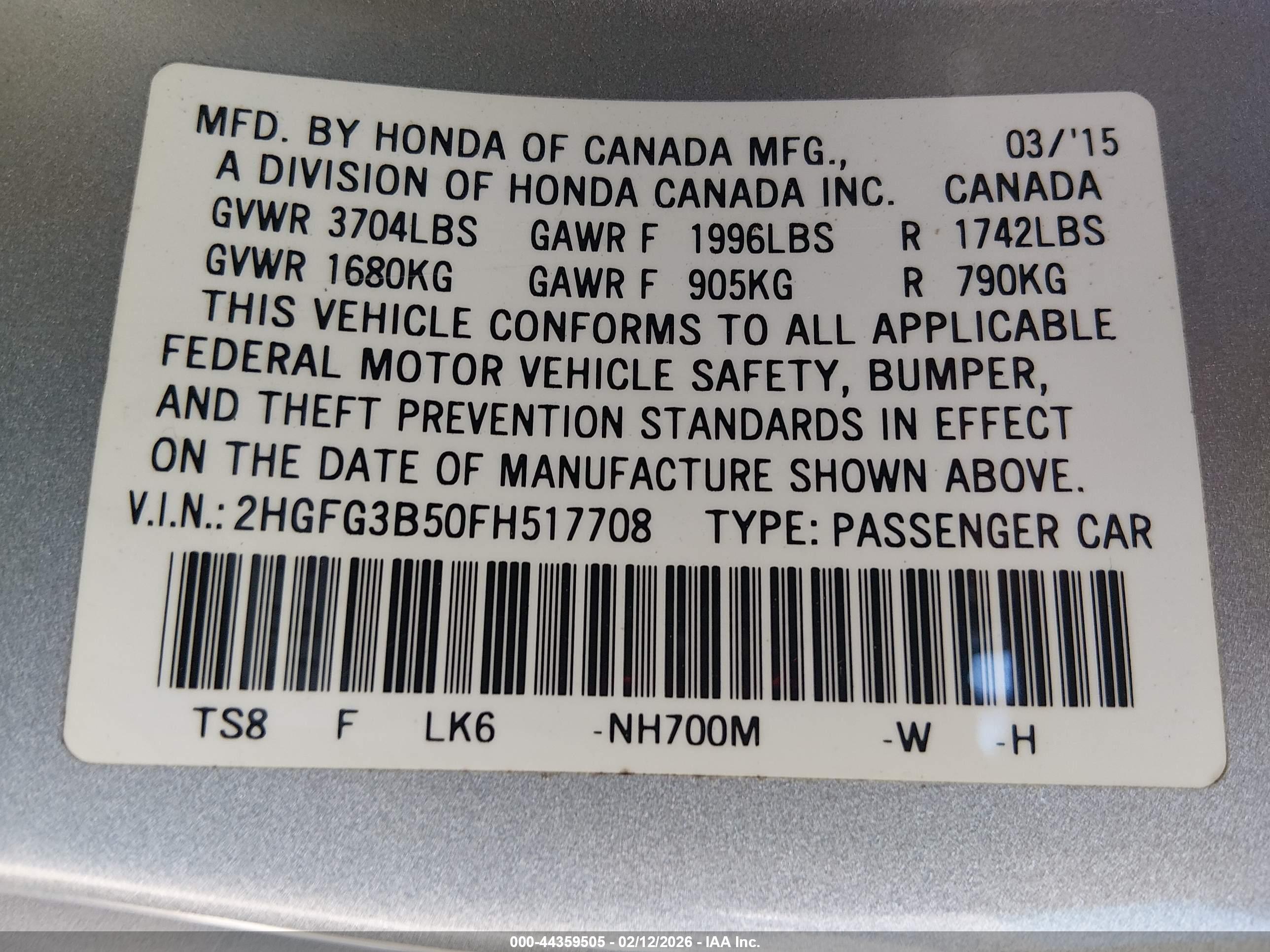 HONDA CIVIC image 9