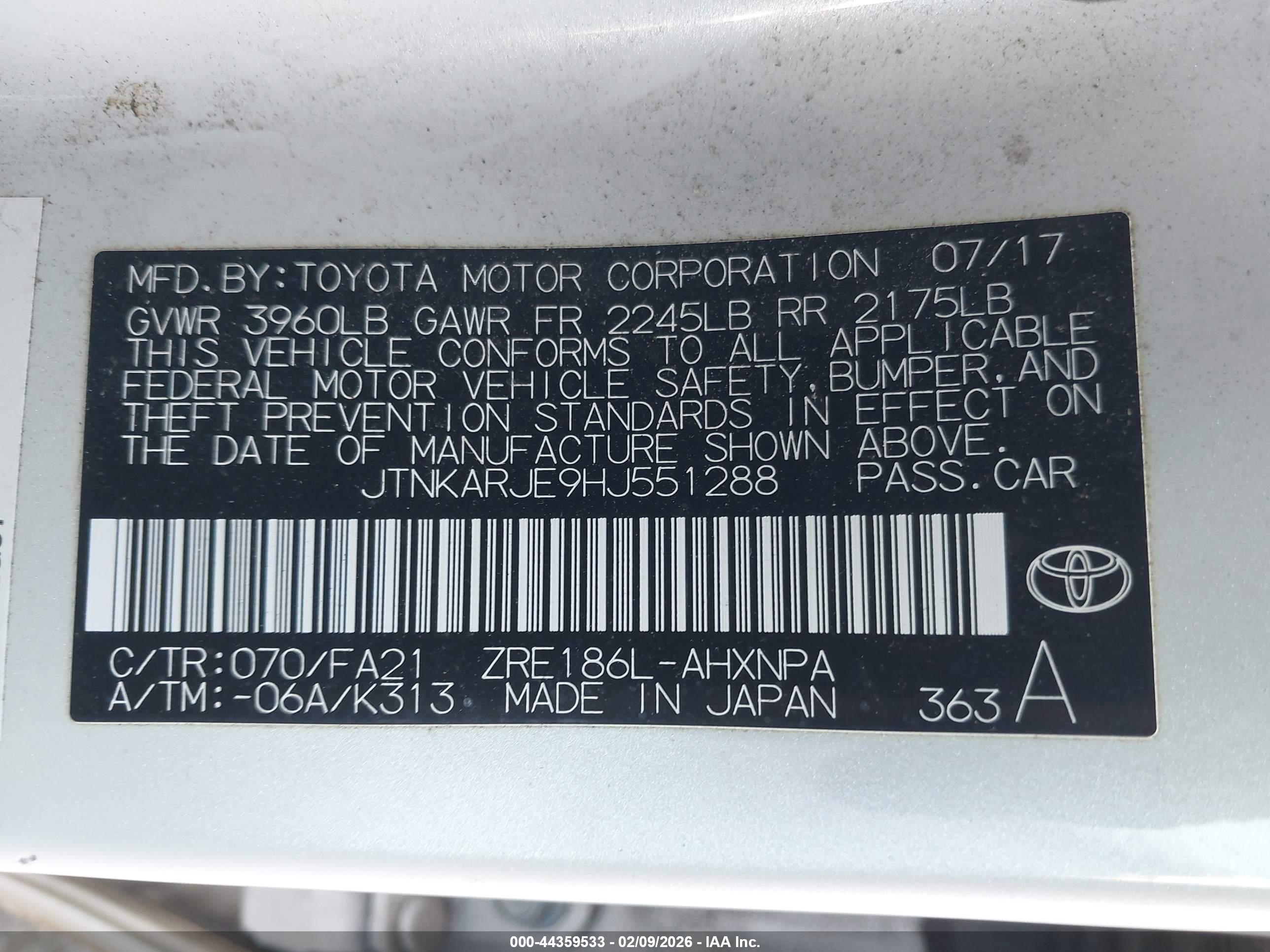 TOYOTA COROLLA image 9