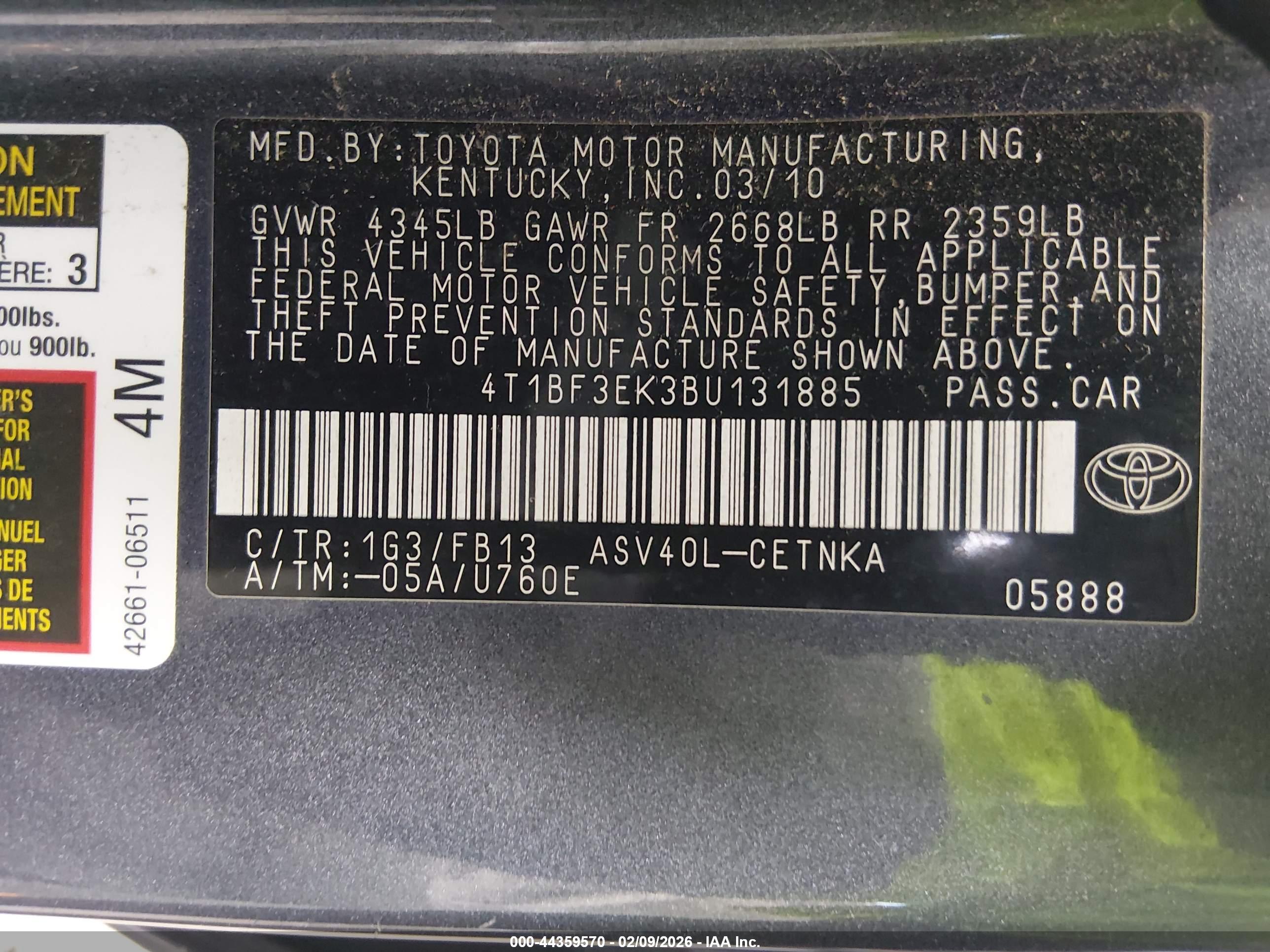 TOYOTA CAMRY image 9