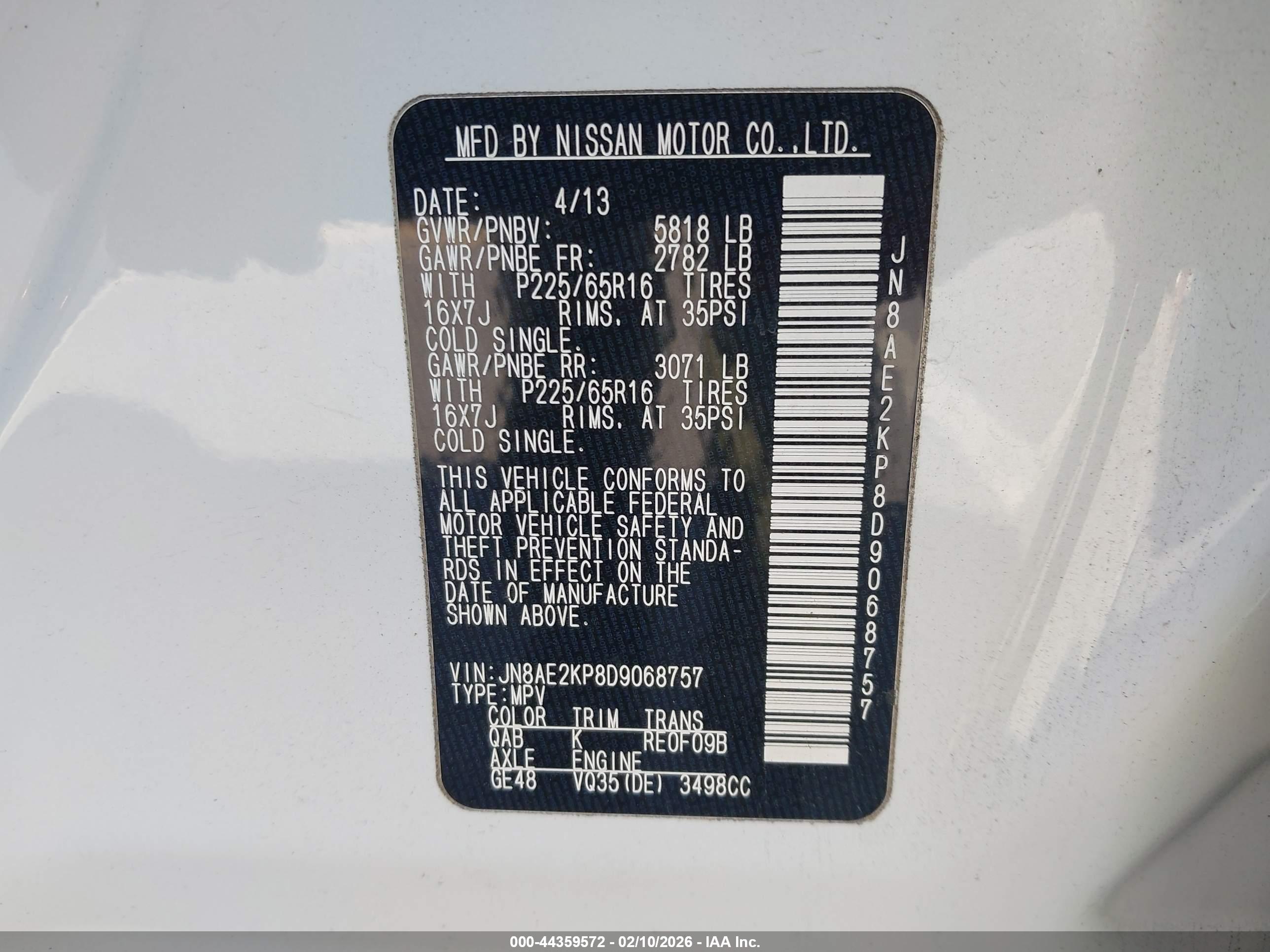 NISSAN QUEST image 9
