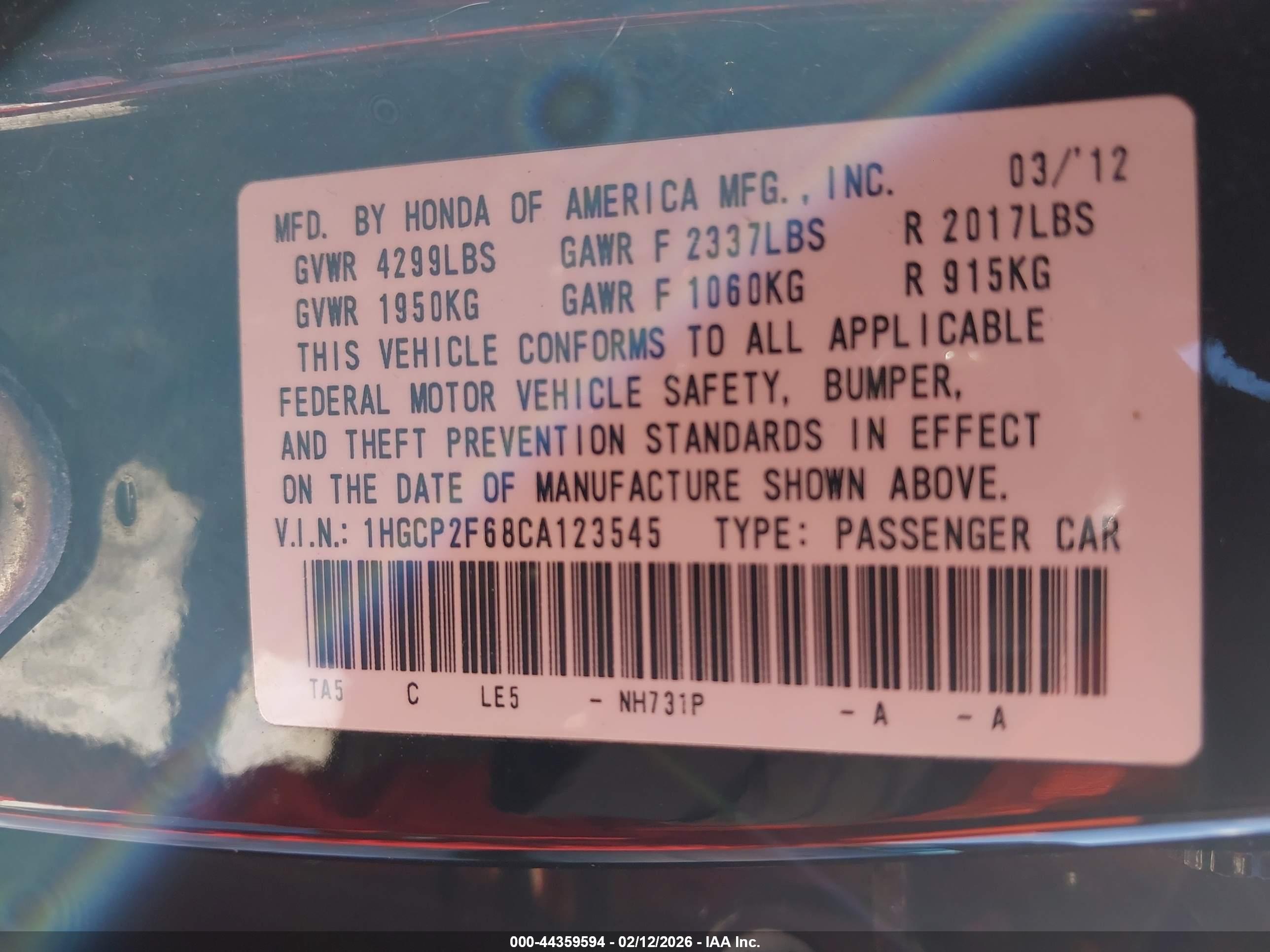 HONDA ACCORD image 9