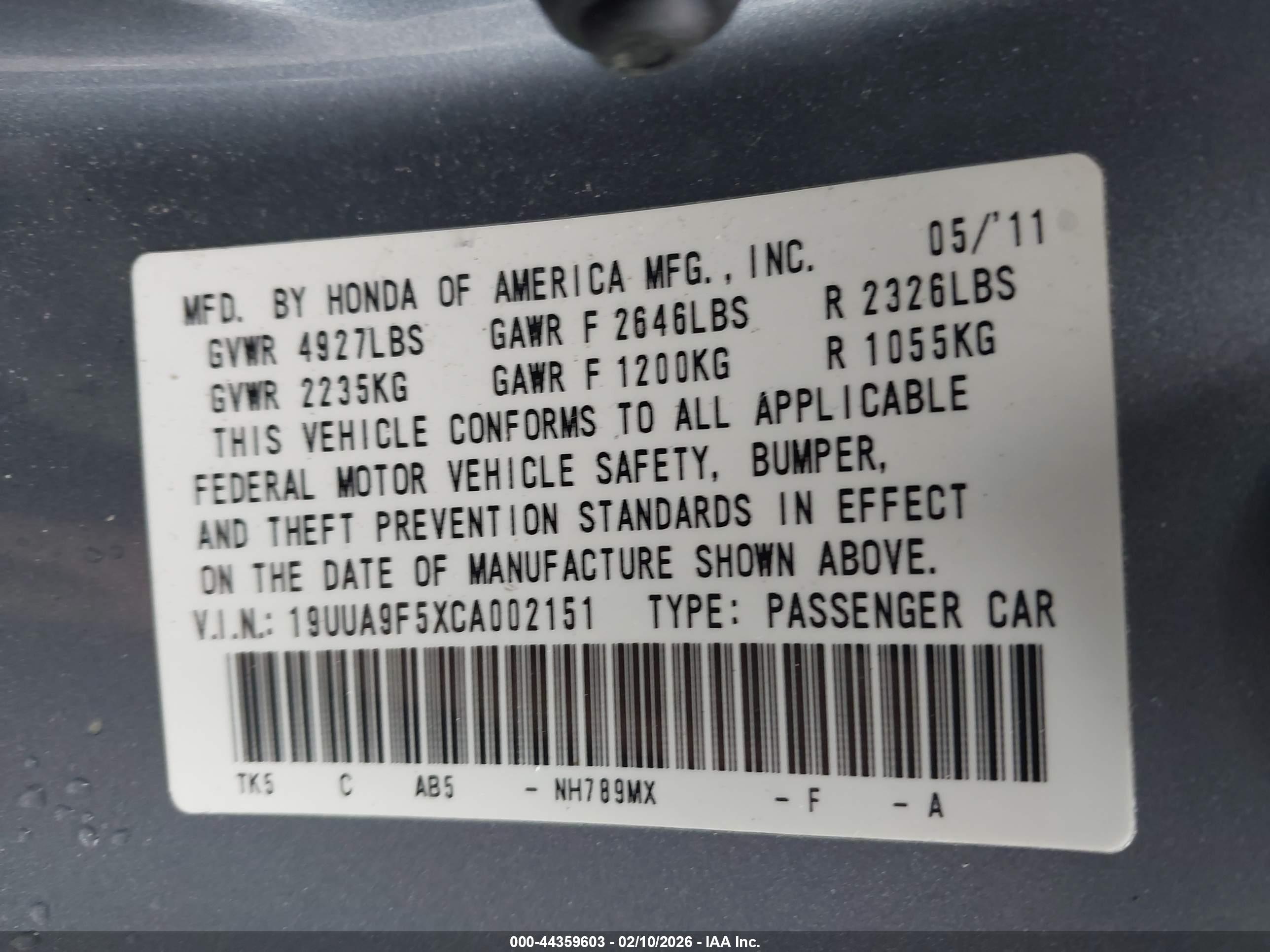 ACURA TL image 9