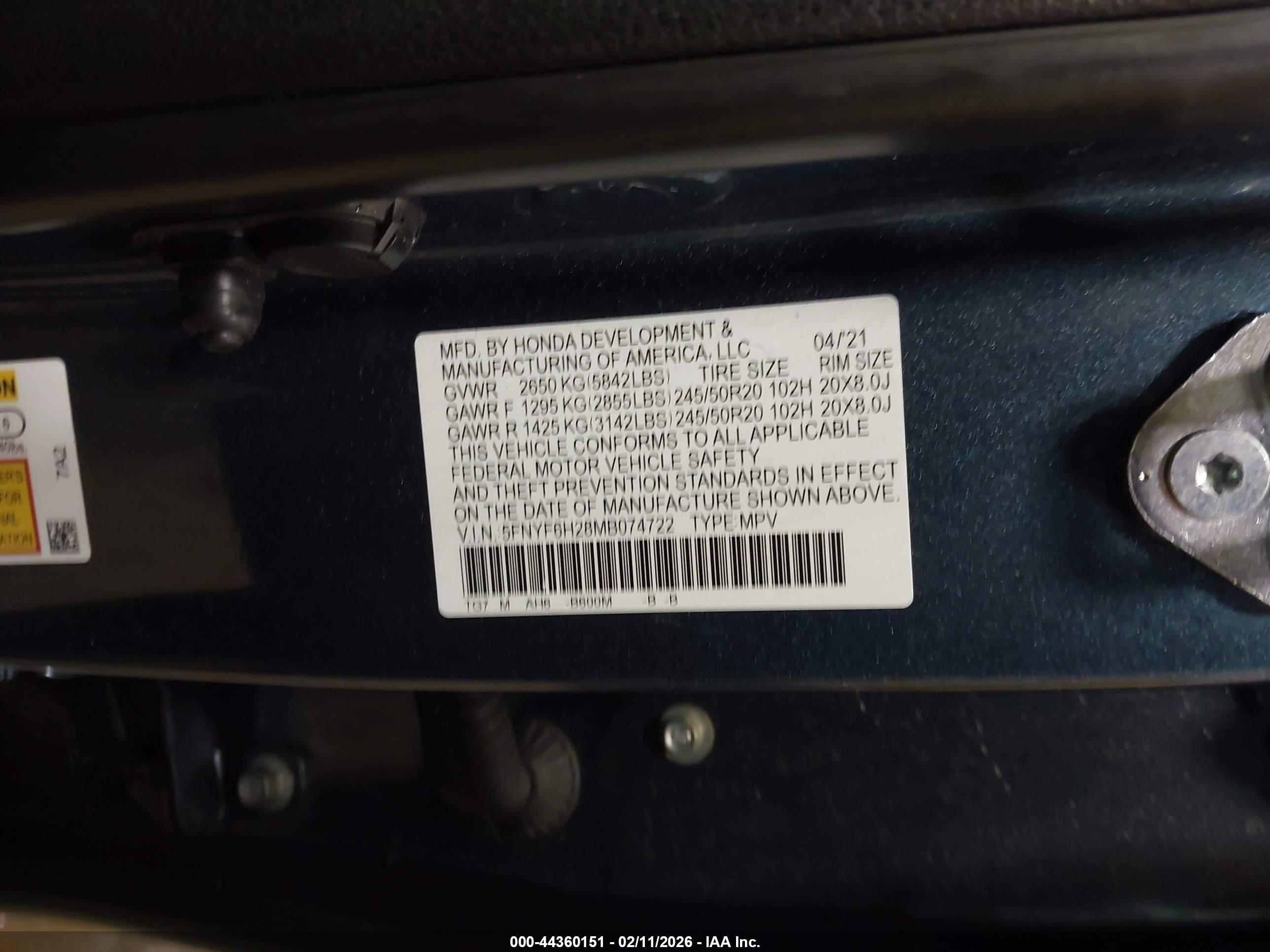 HONDA PILOT image 9