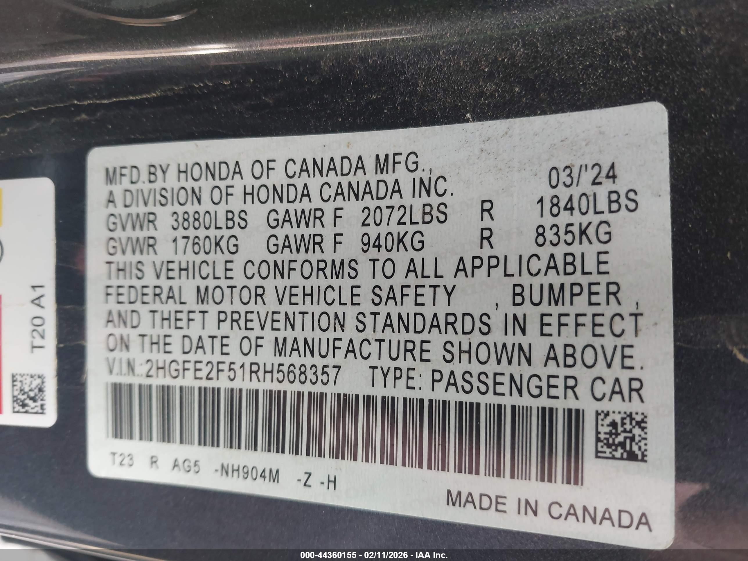 HONDA CIVIC image 9