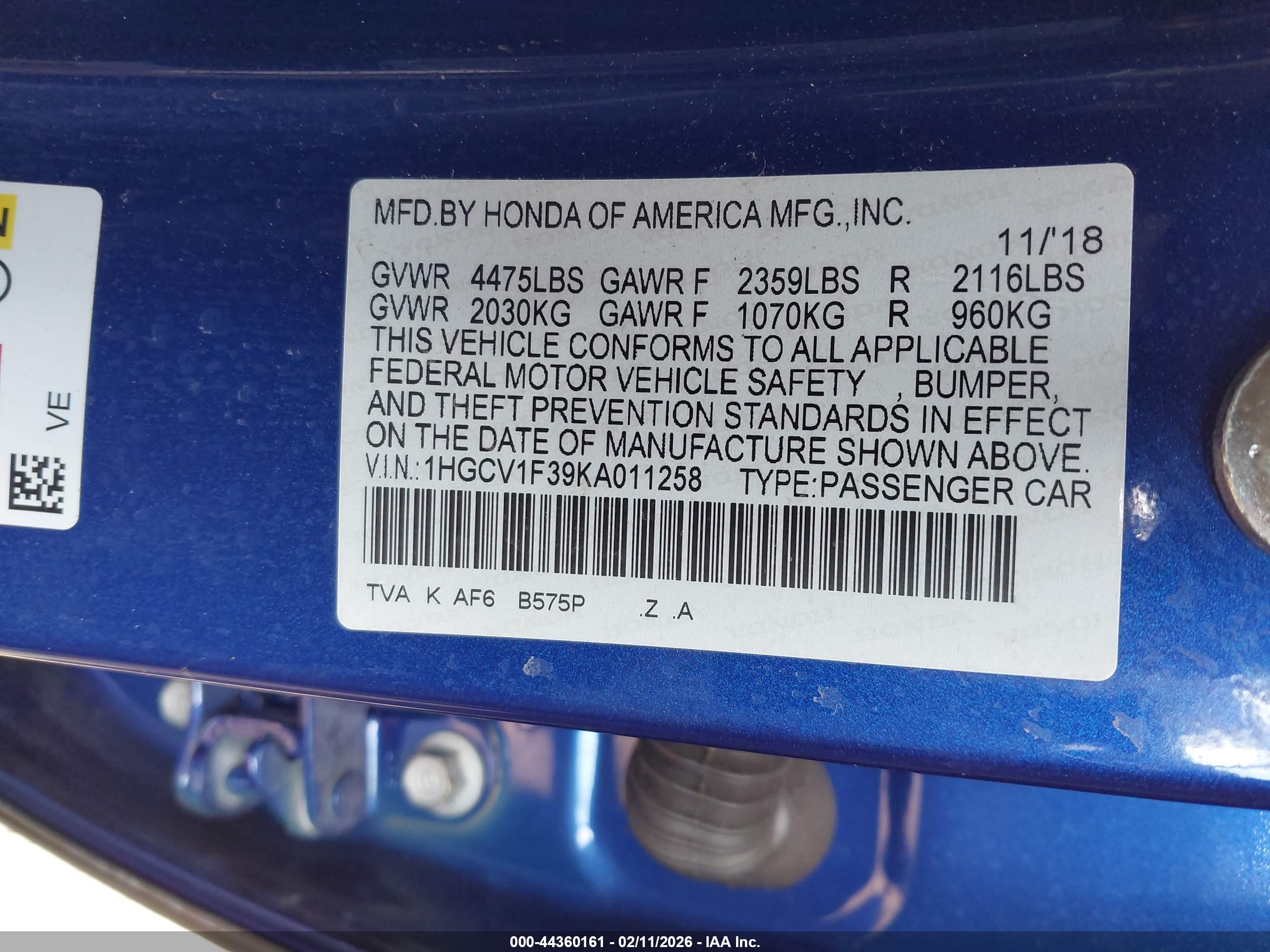 HONDA ACCORD image 9