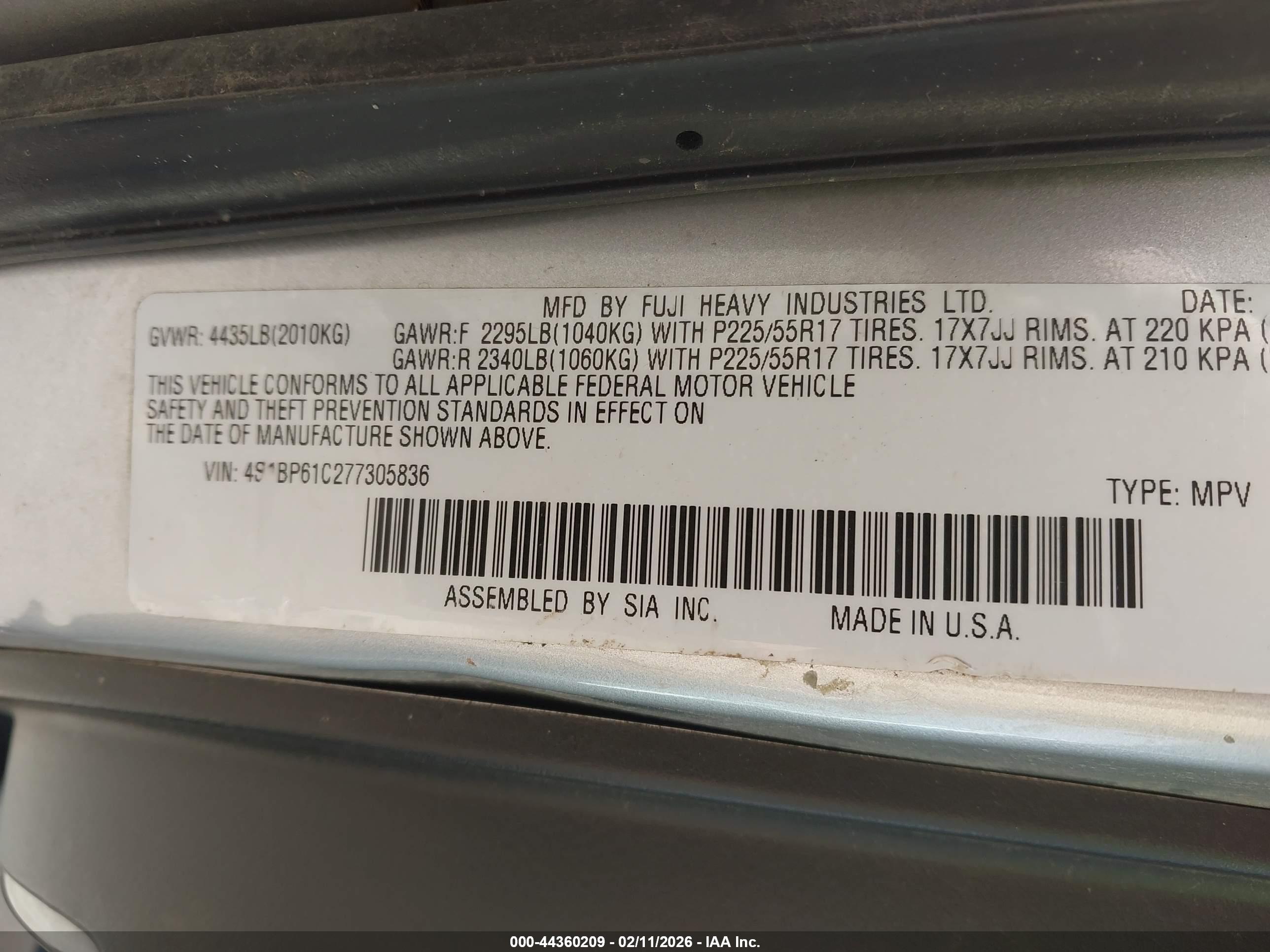 SUBARU OUTBACK image 9