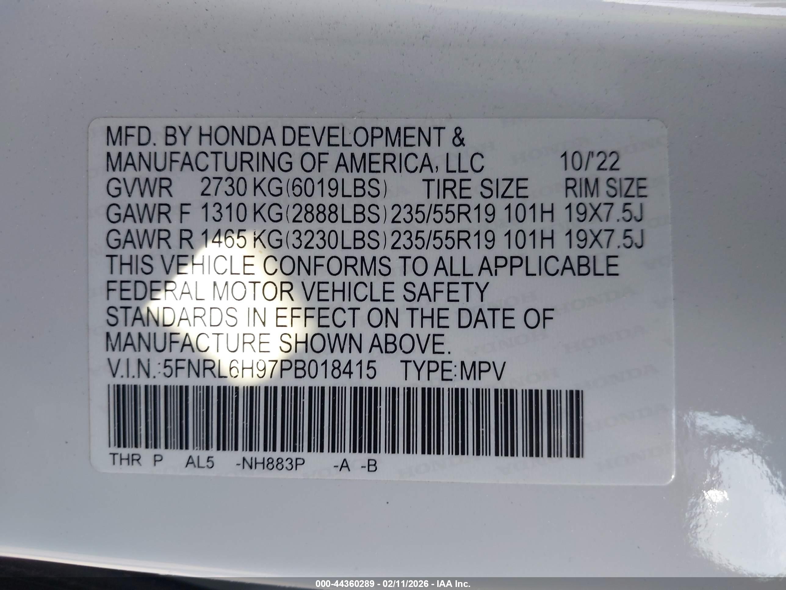 HONDA ODYSSEY image 9