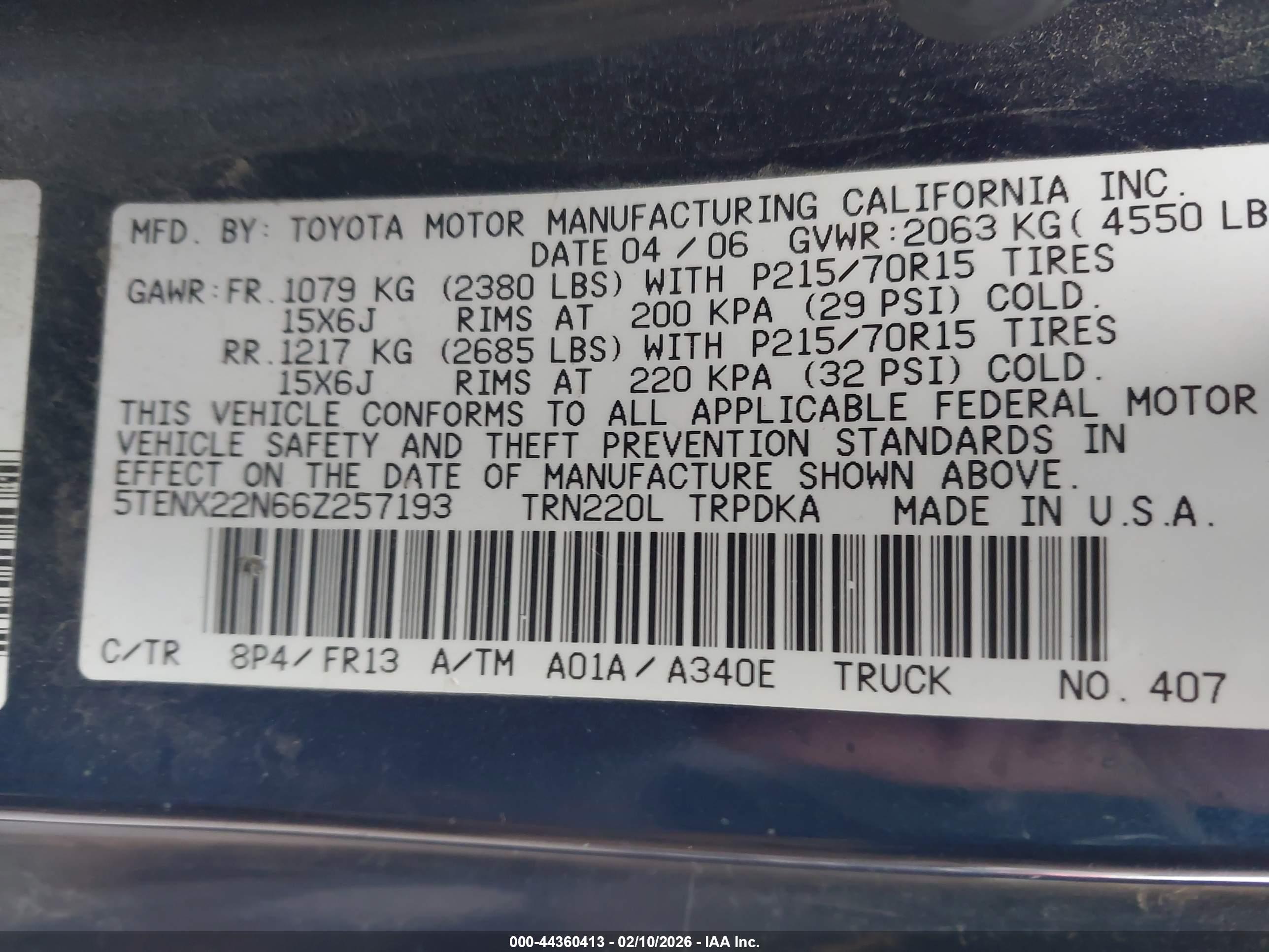 TOYOTA TACOMA image 9