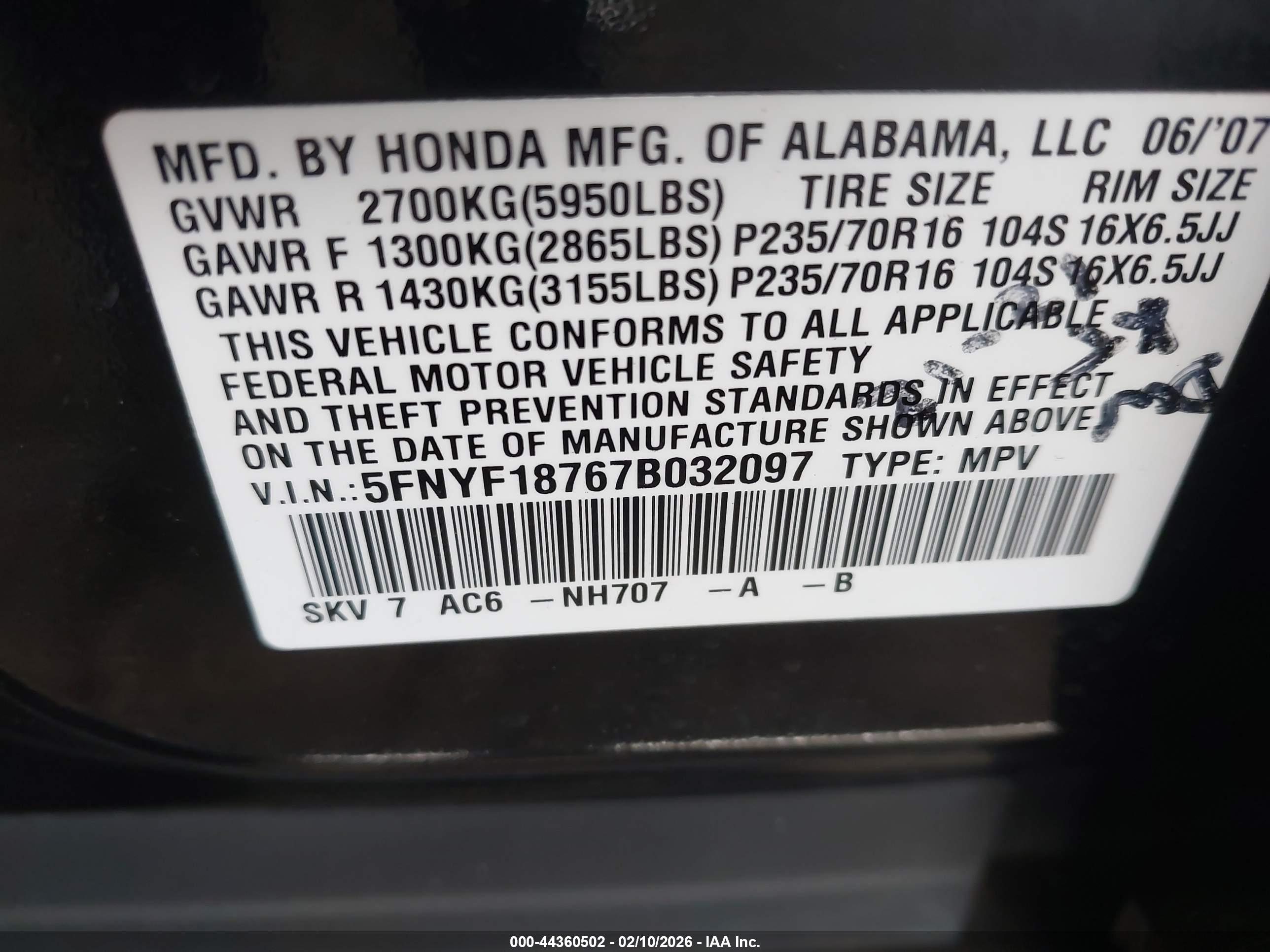 HONDA PILOT image 9