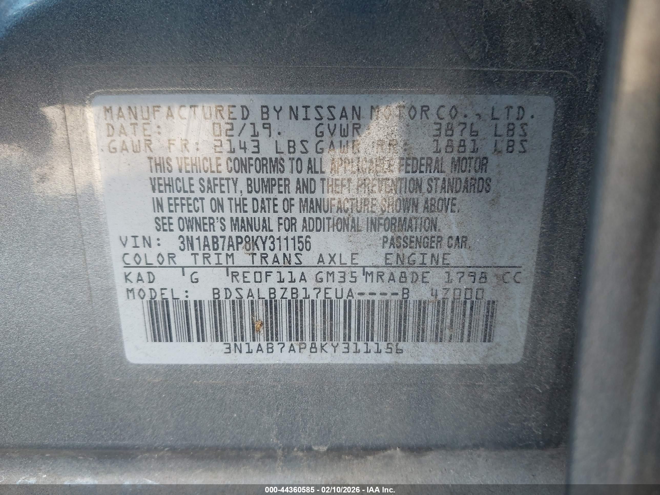 NISSAN SENTRA image 9