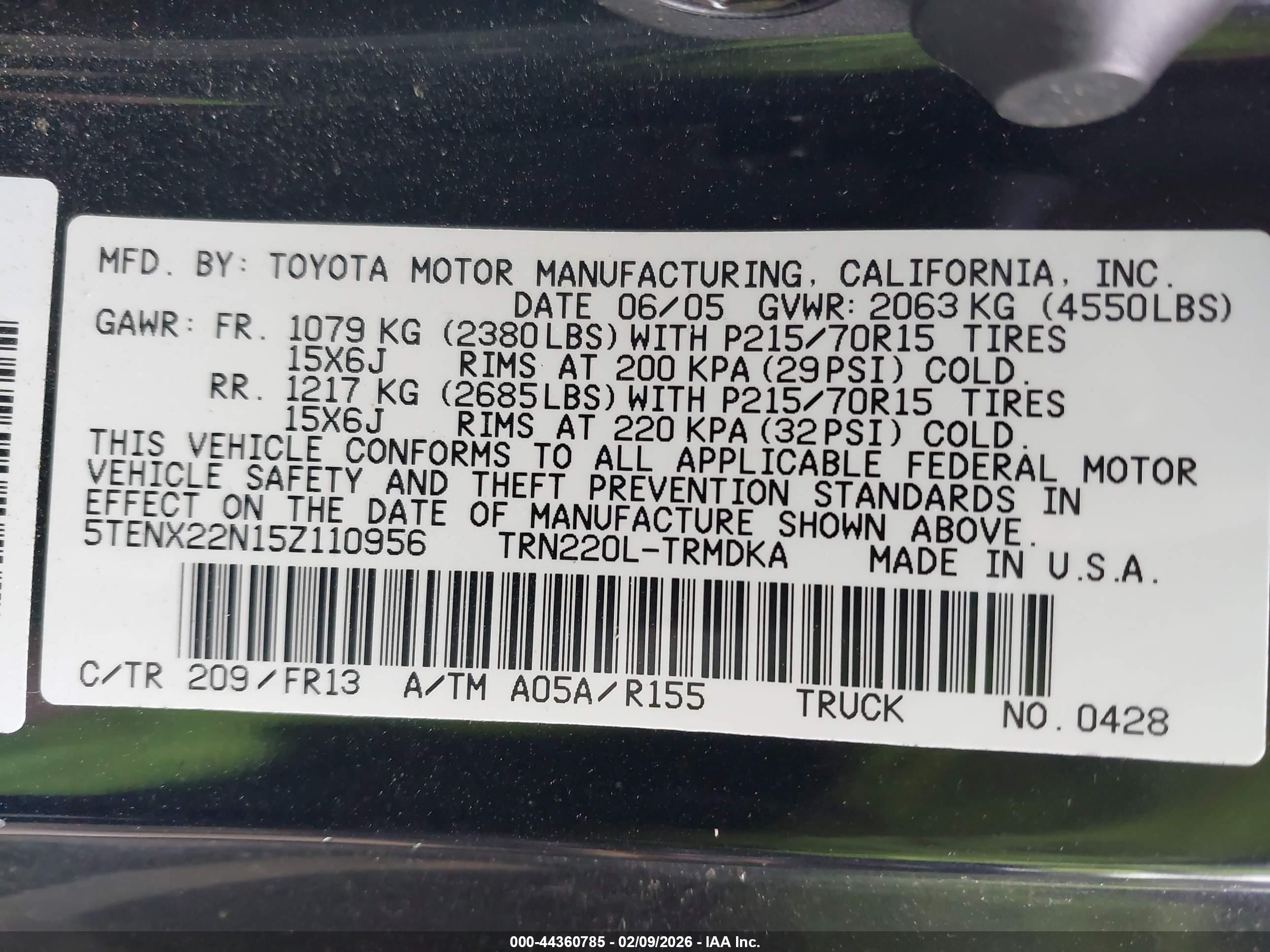 TOYOTA TACOMA image 9