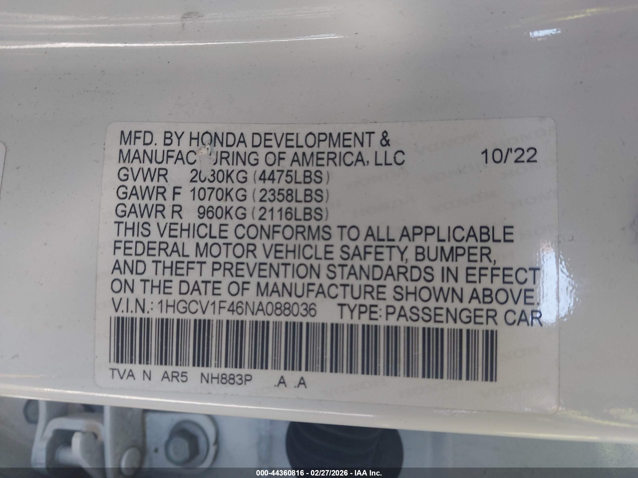 HONDA ACCORD image 9