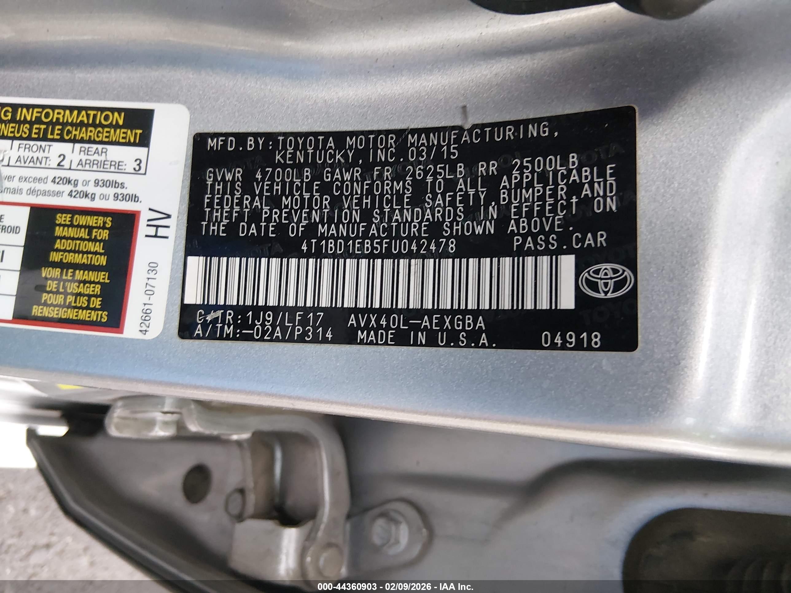 TOYOTA AVALON image 9