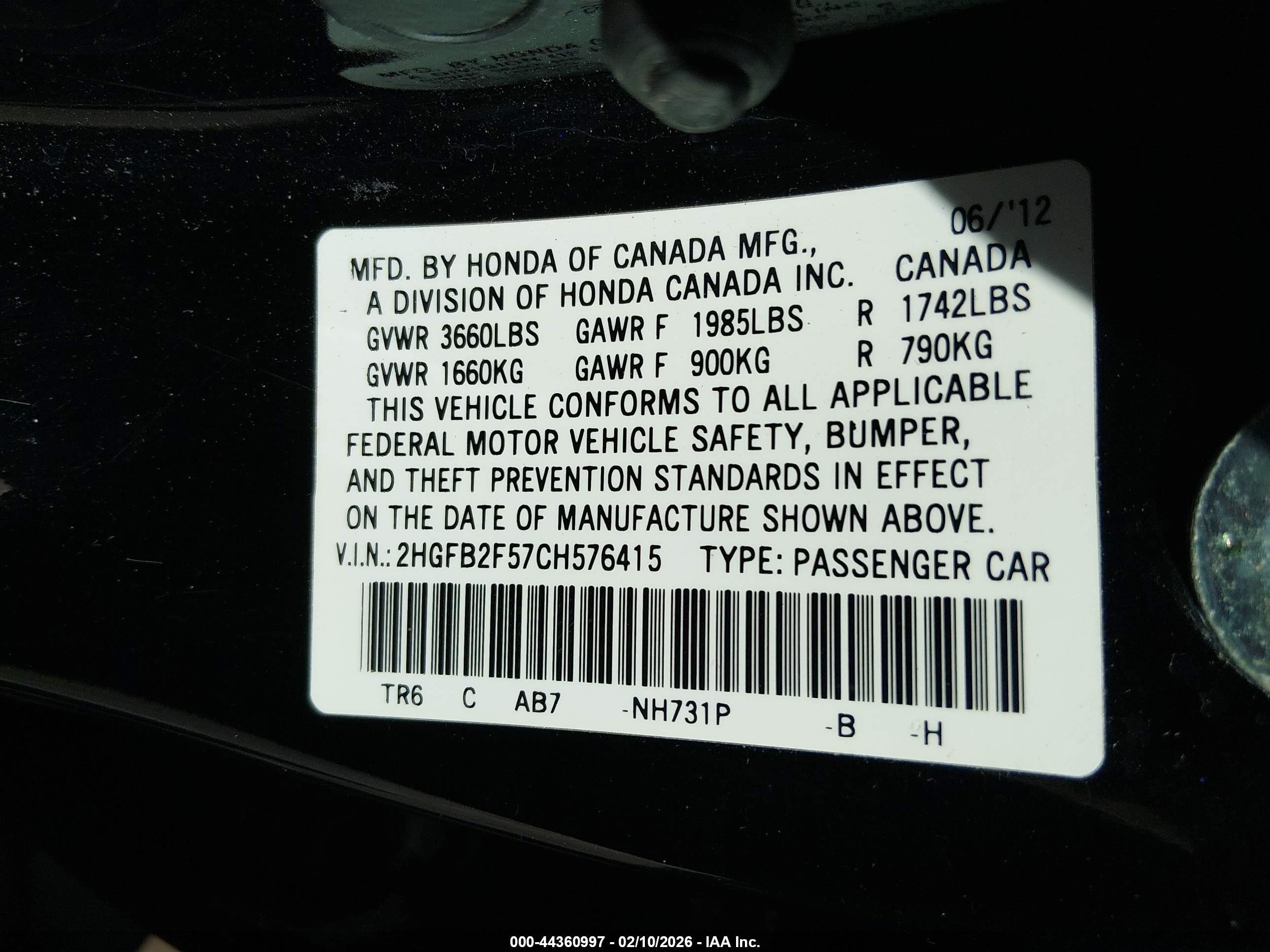 HONDA CIVIC image 9
