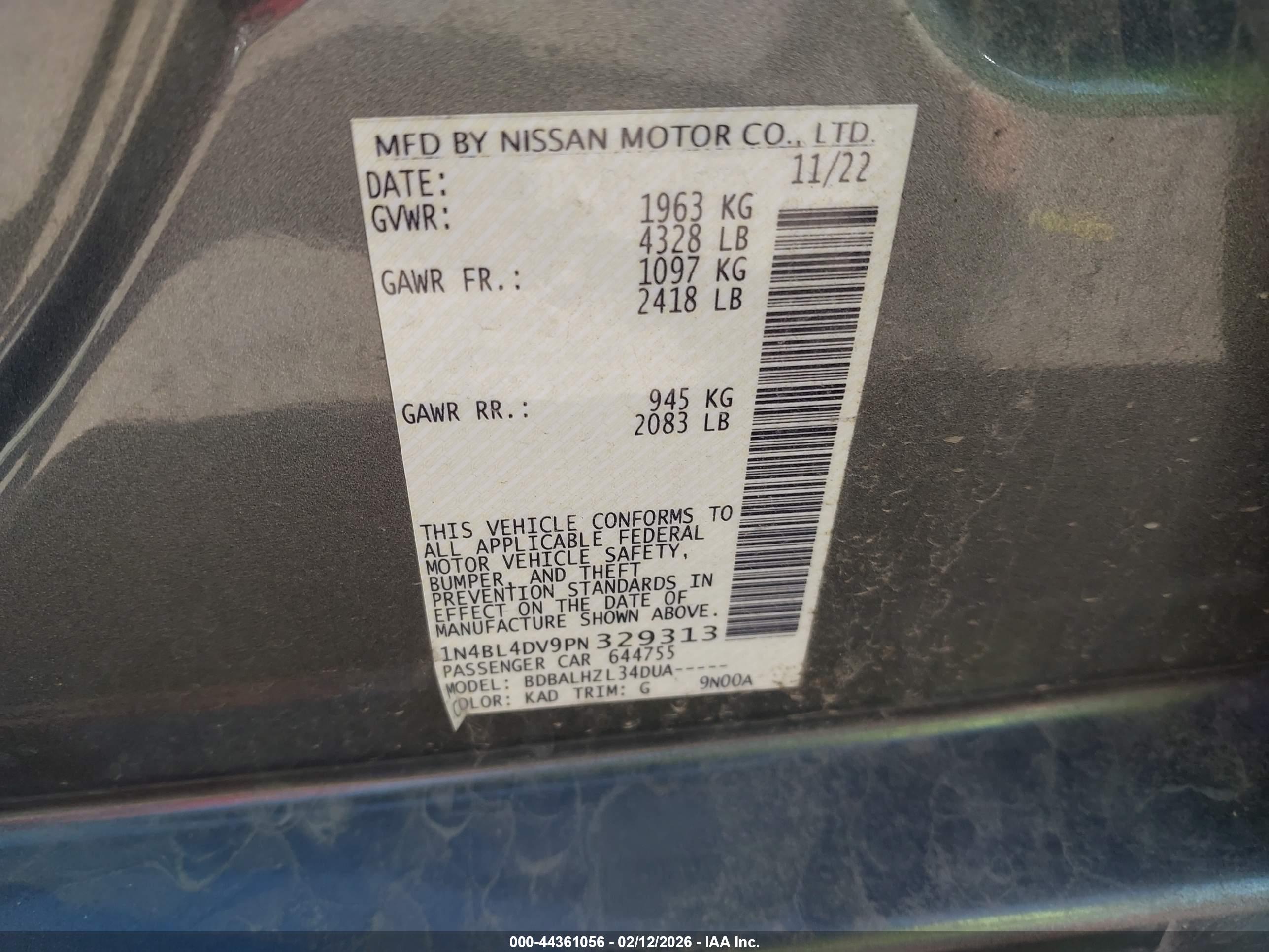 NISSAN ALTIMA image 9