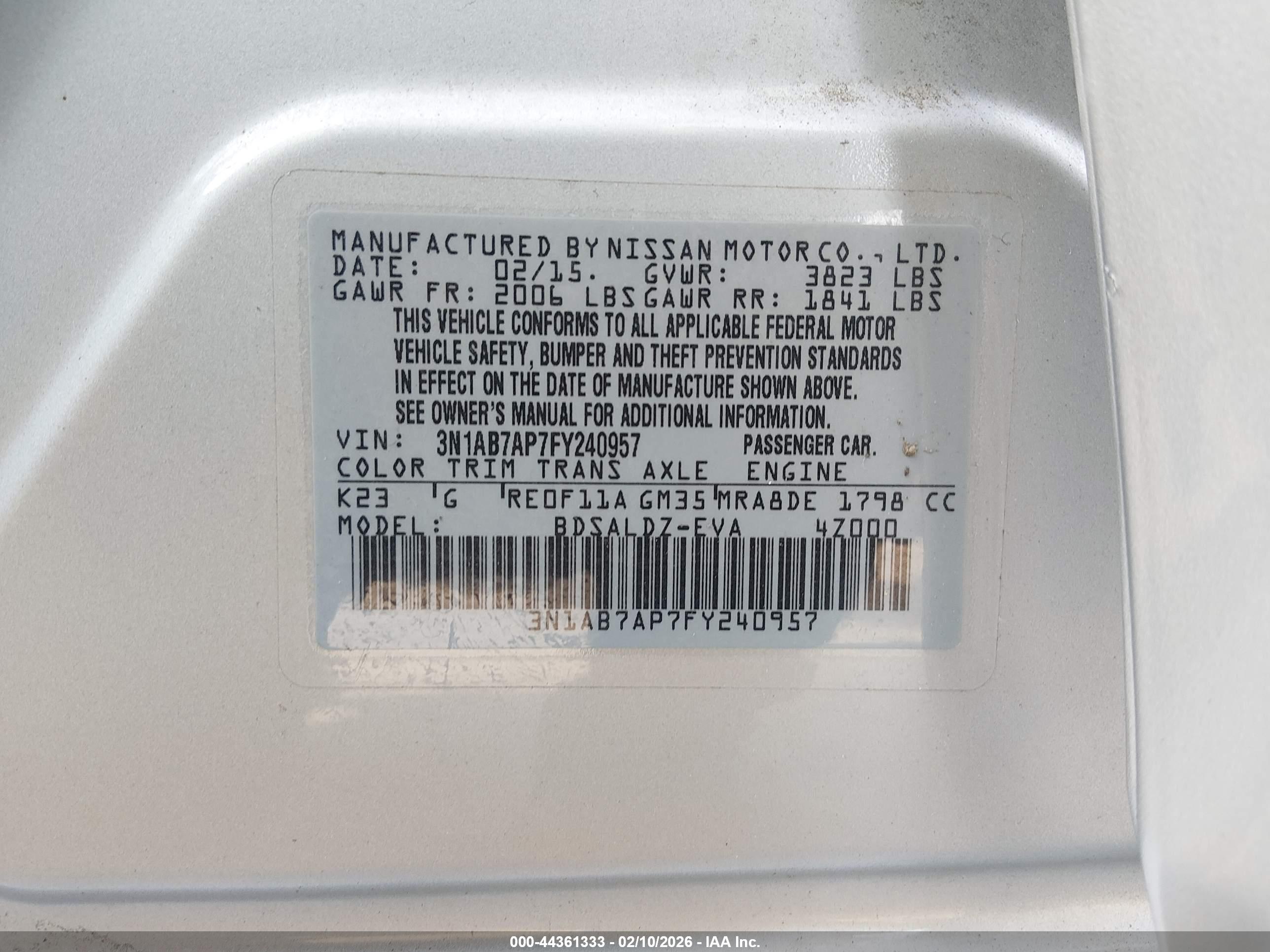 NISSAN SENTRA image 9