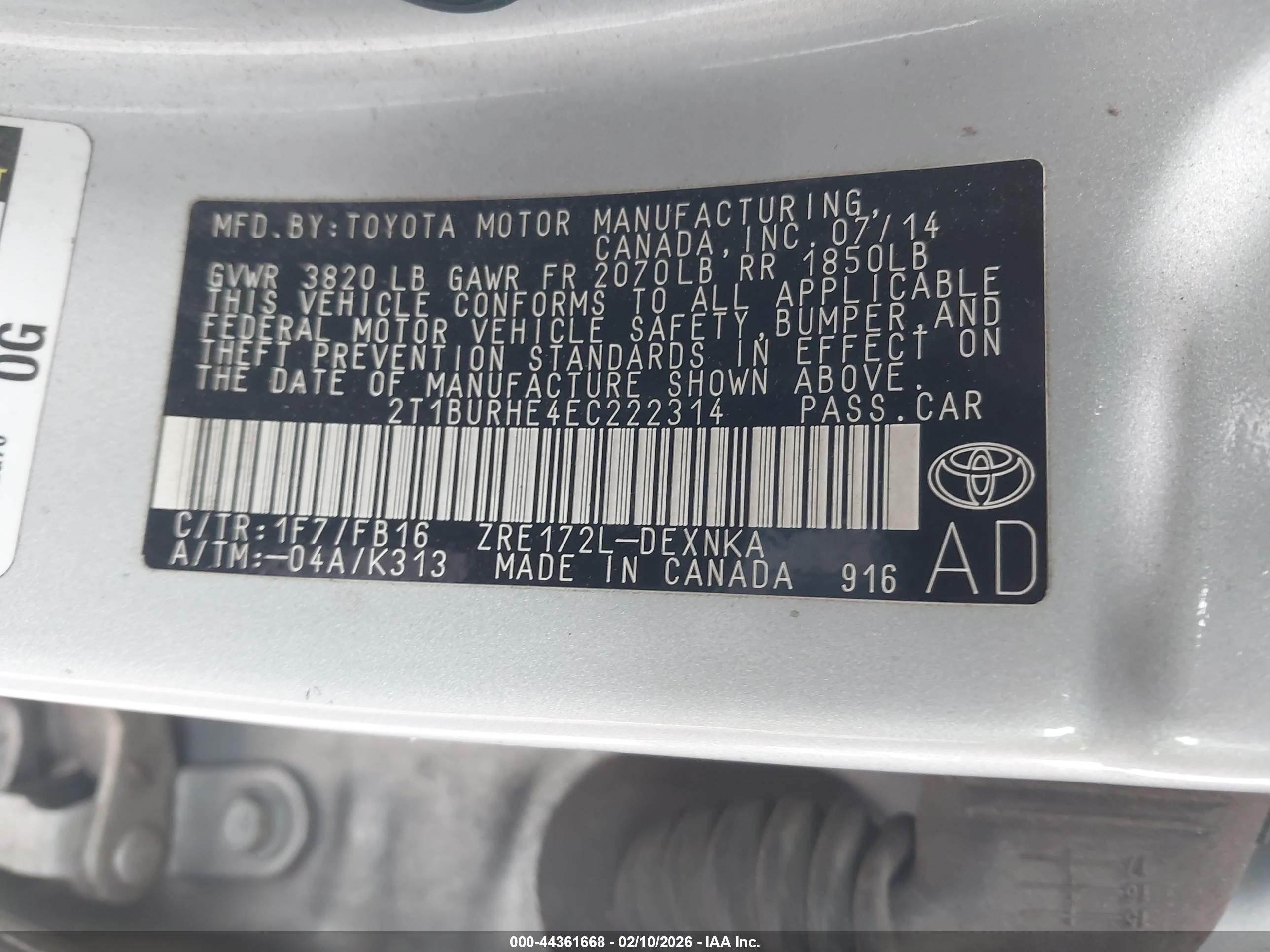 TOYOTA COROLLA image 9