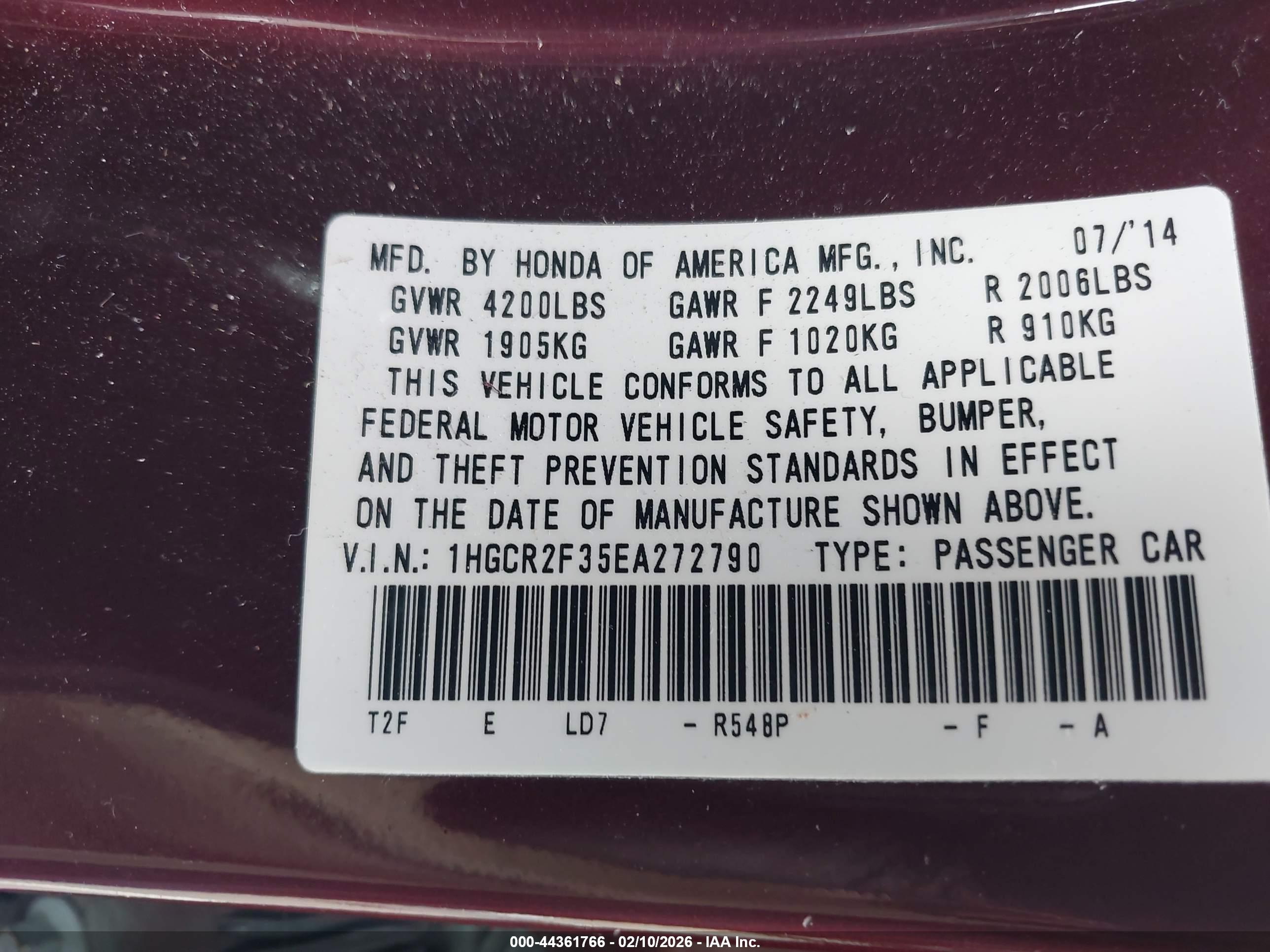 HONDA ACCORD image 9