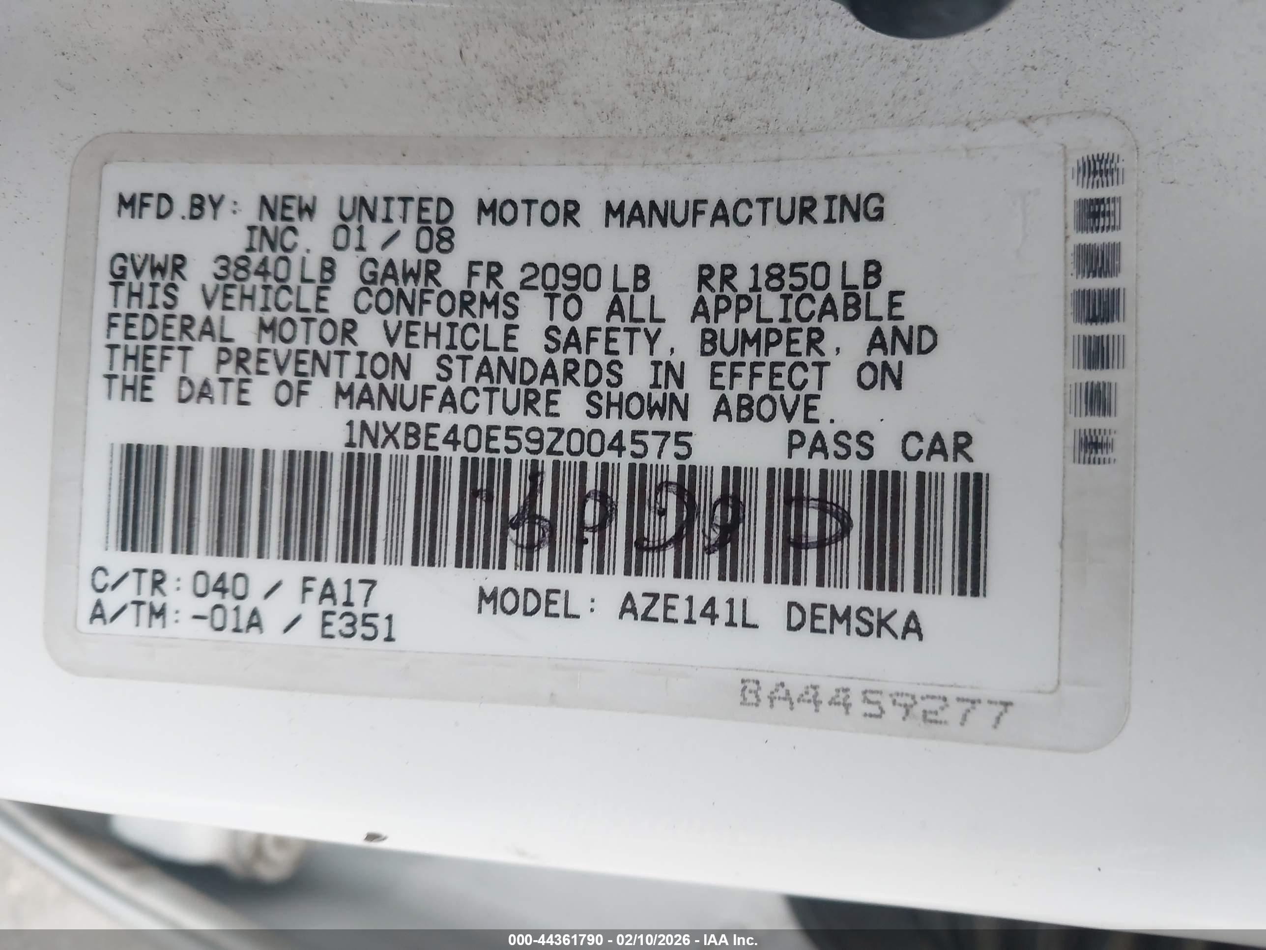 TOYOTA COROLLA image 9