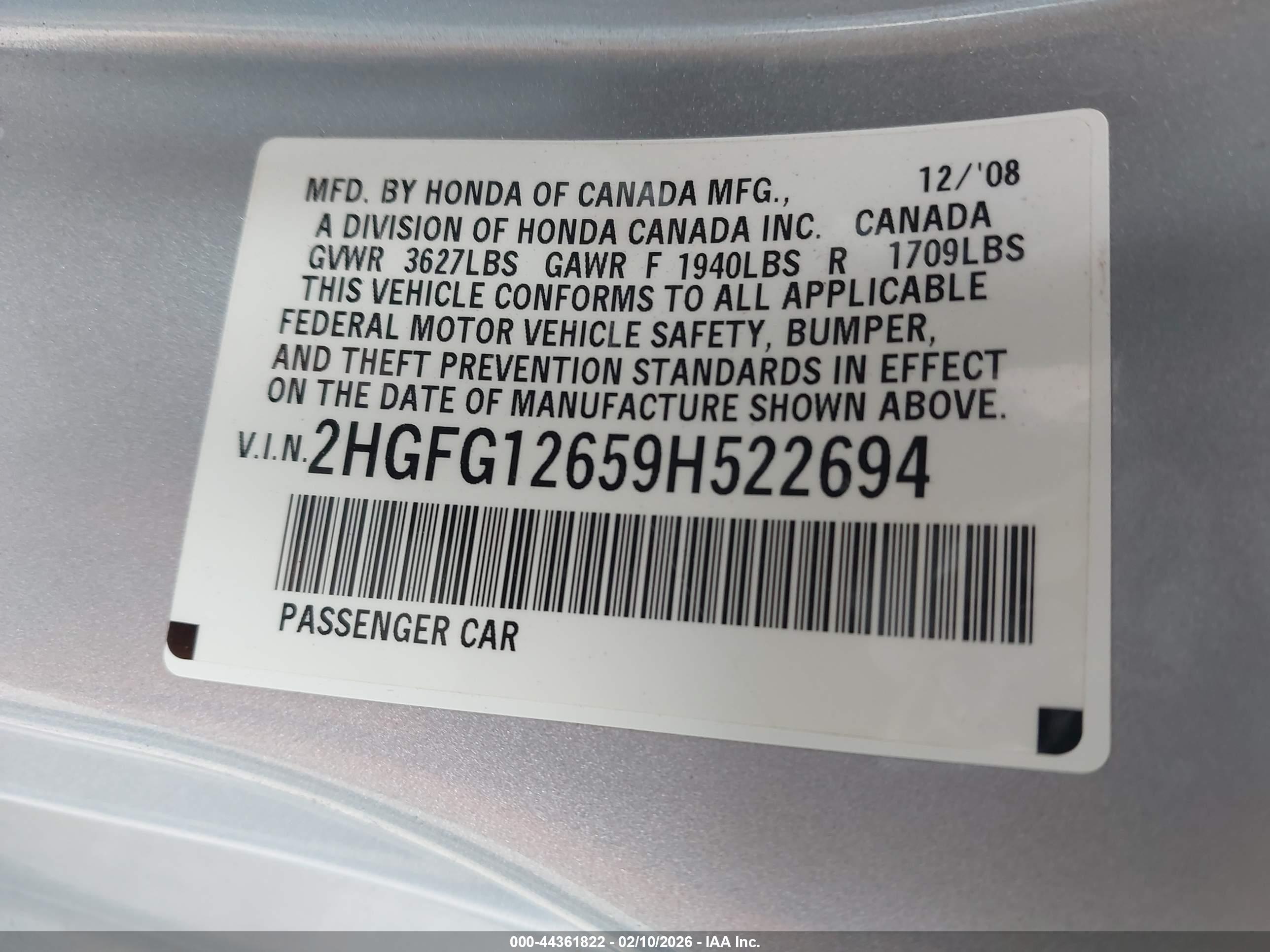 HONDA CIVIC image 9