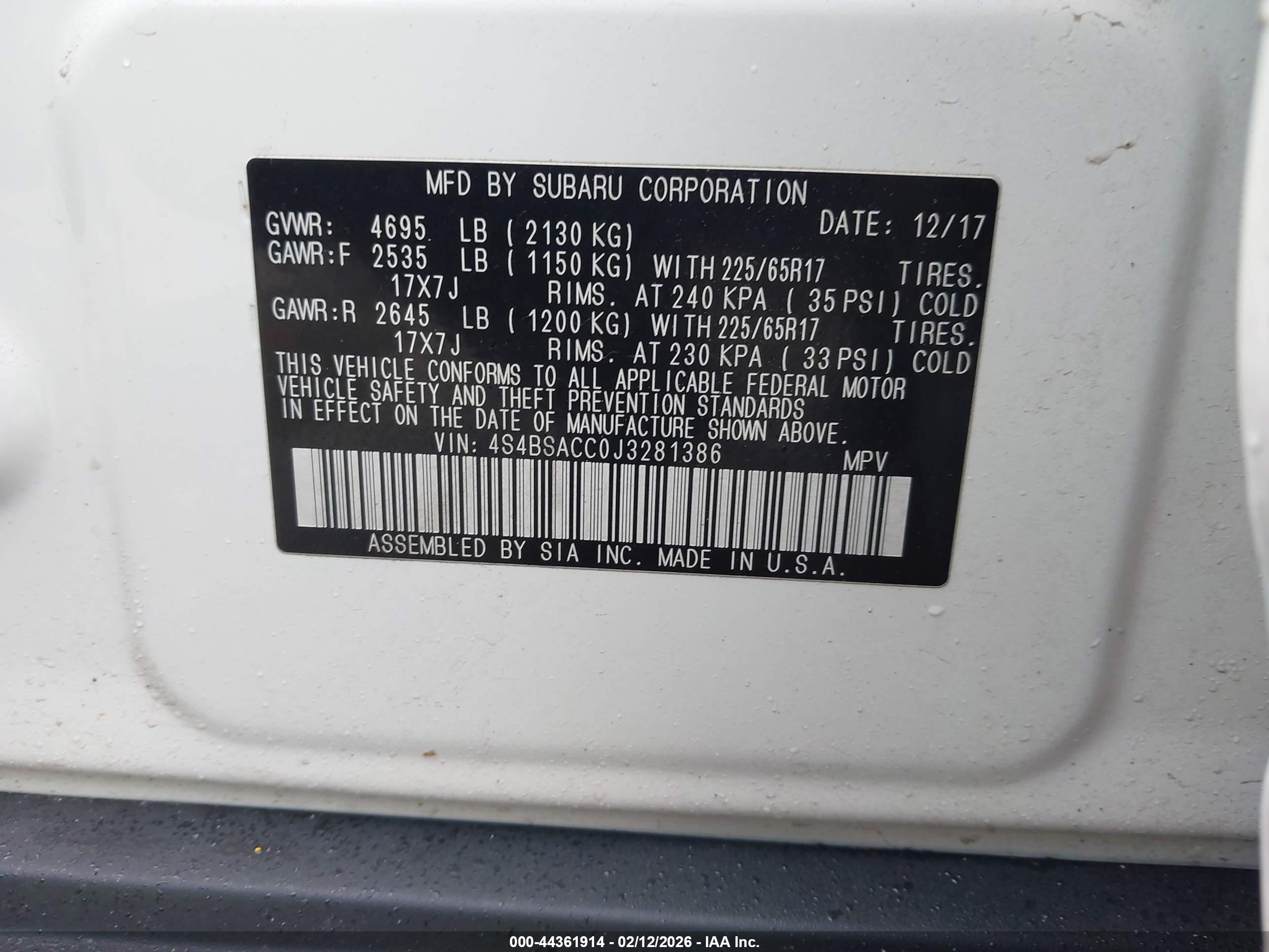 SUBARU OUTBACK image 9