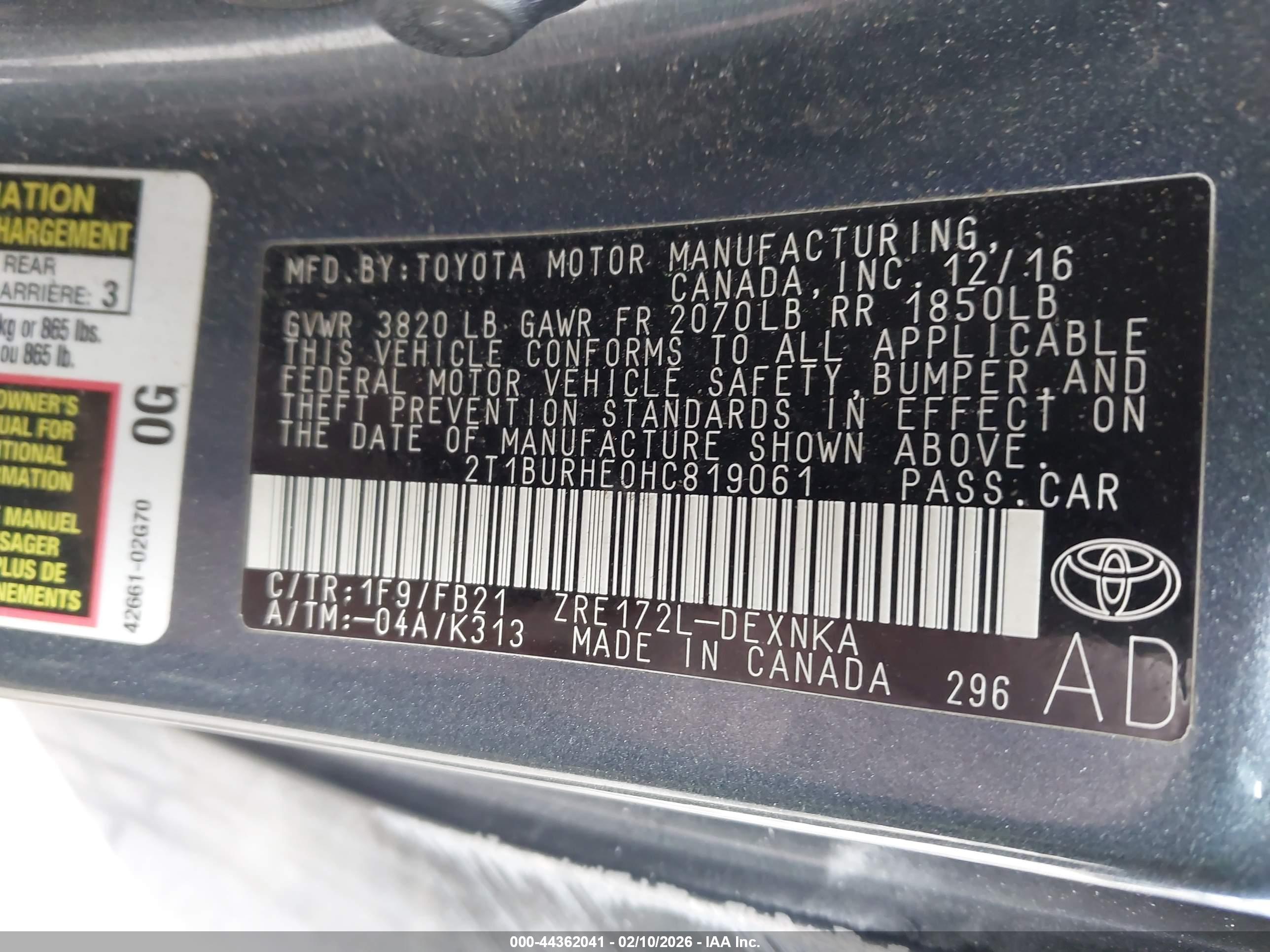 TOYOTA COROLLA image 9