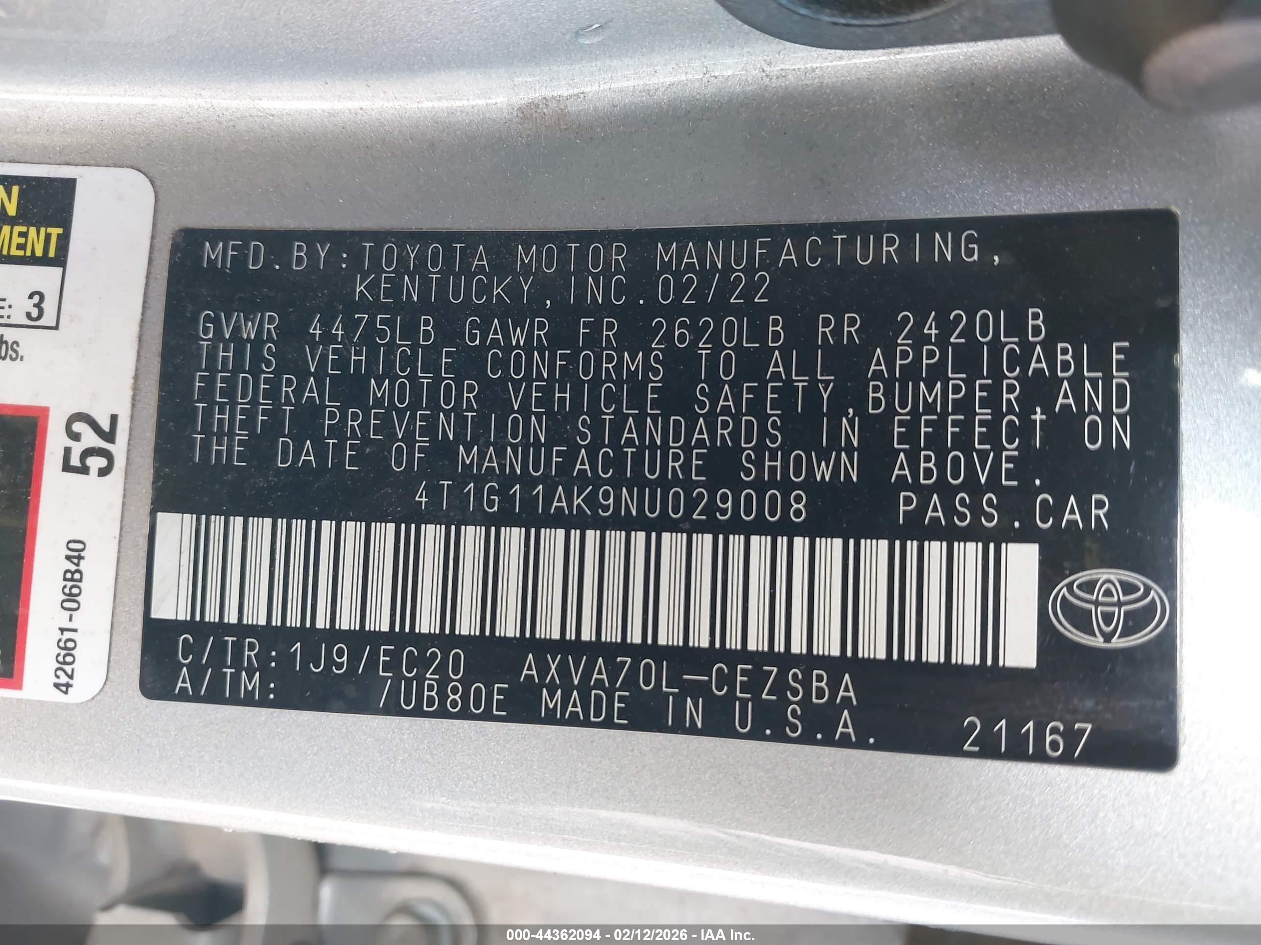 TOYOTA CAMRY image 9