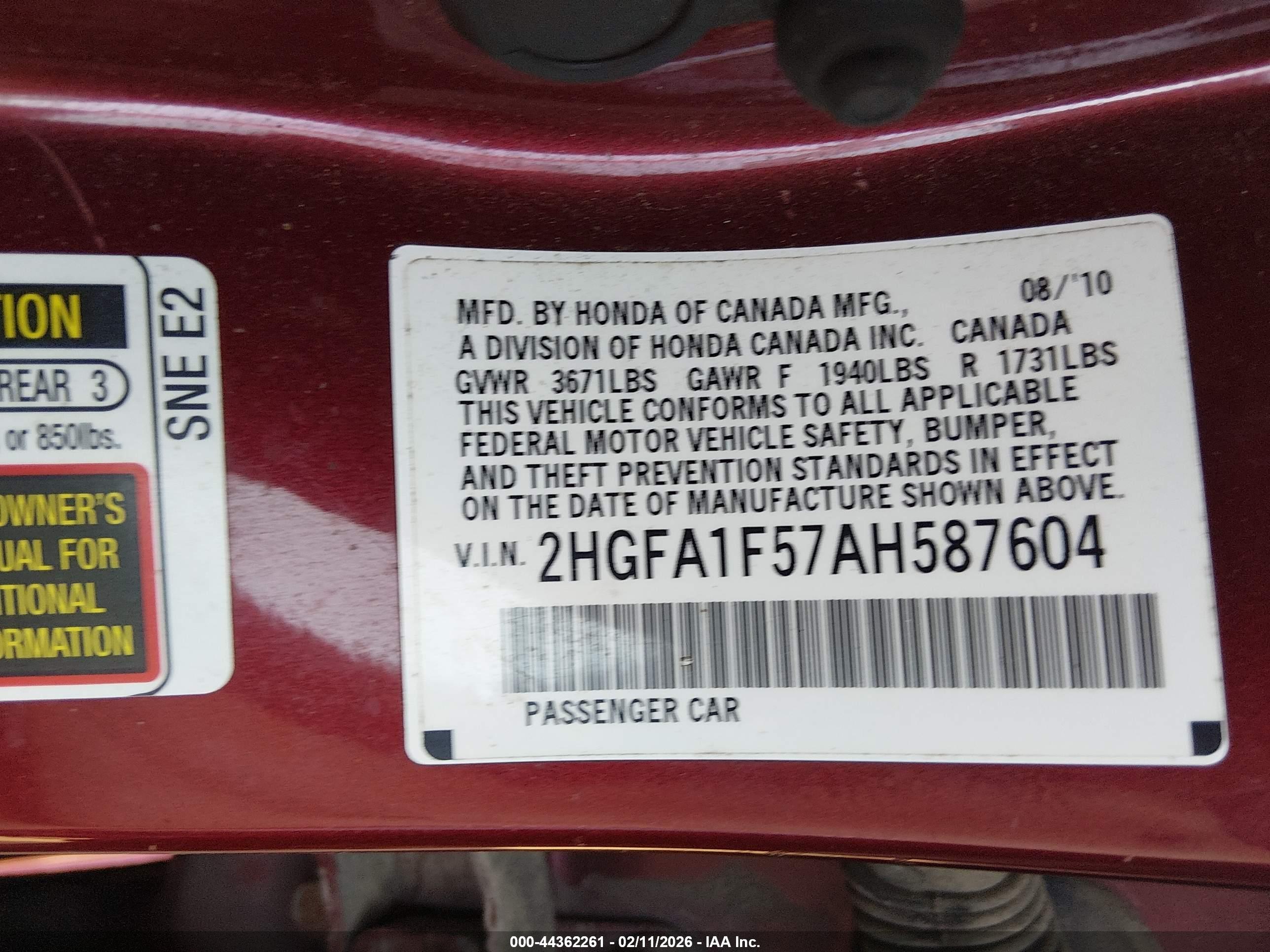 HONDA CIVIC image 9
