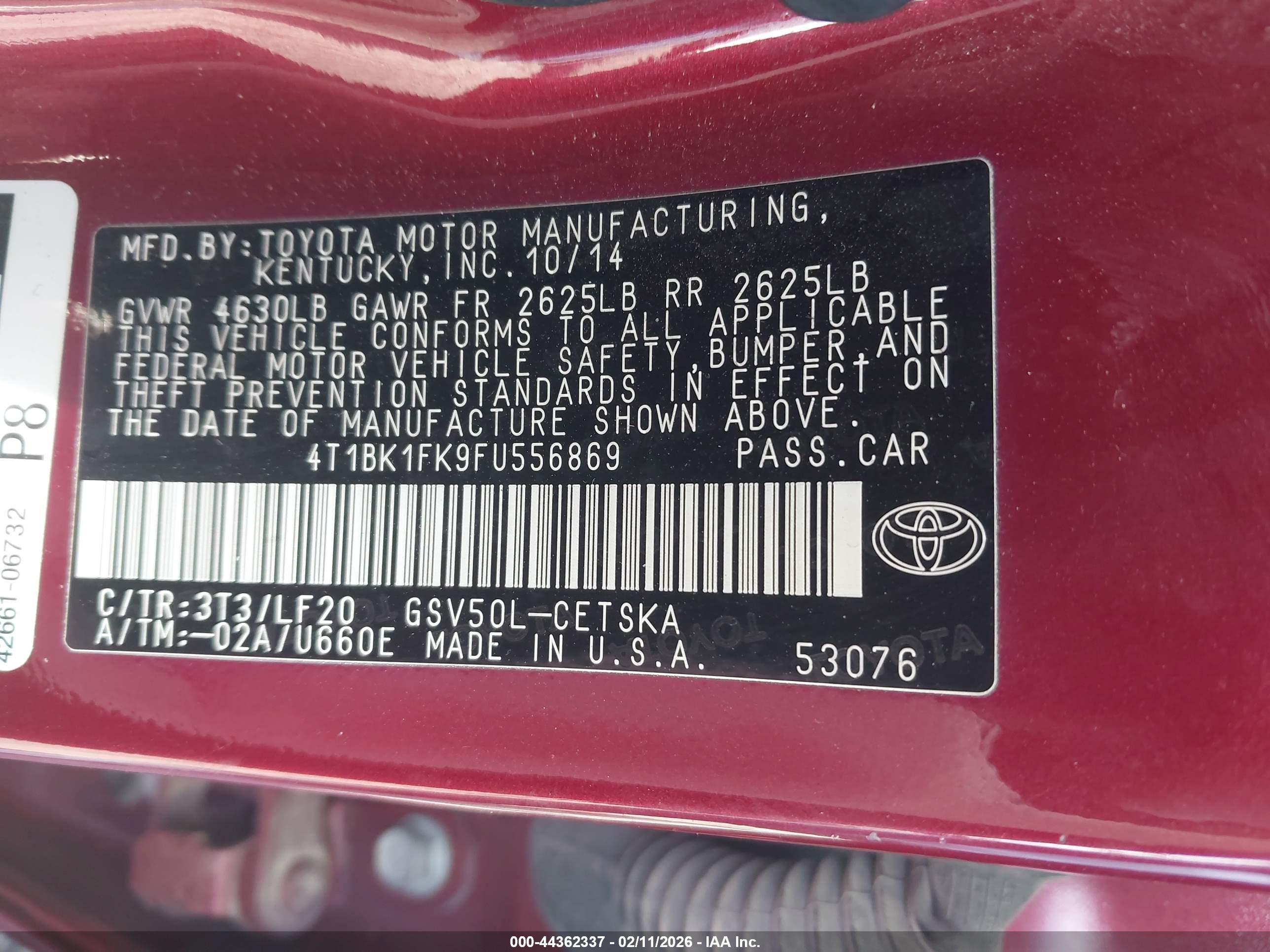 TOYOTA CAMRY image 9