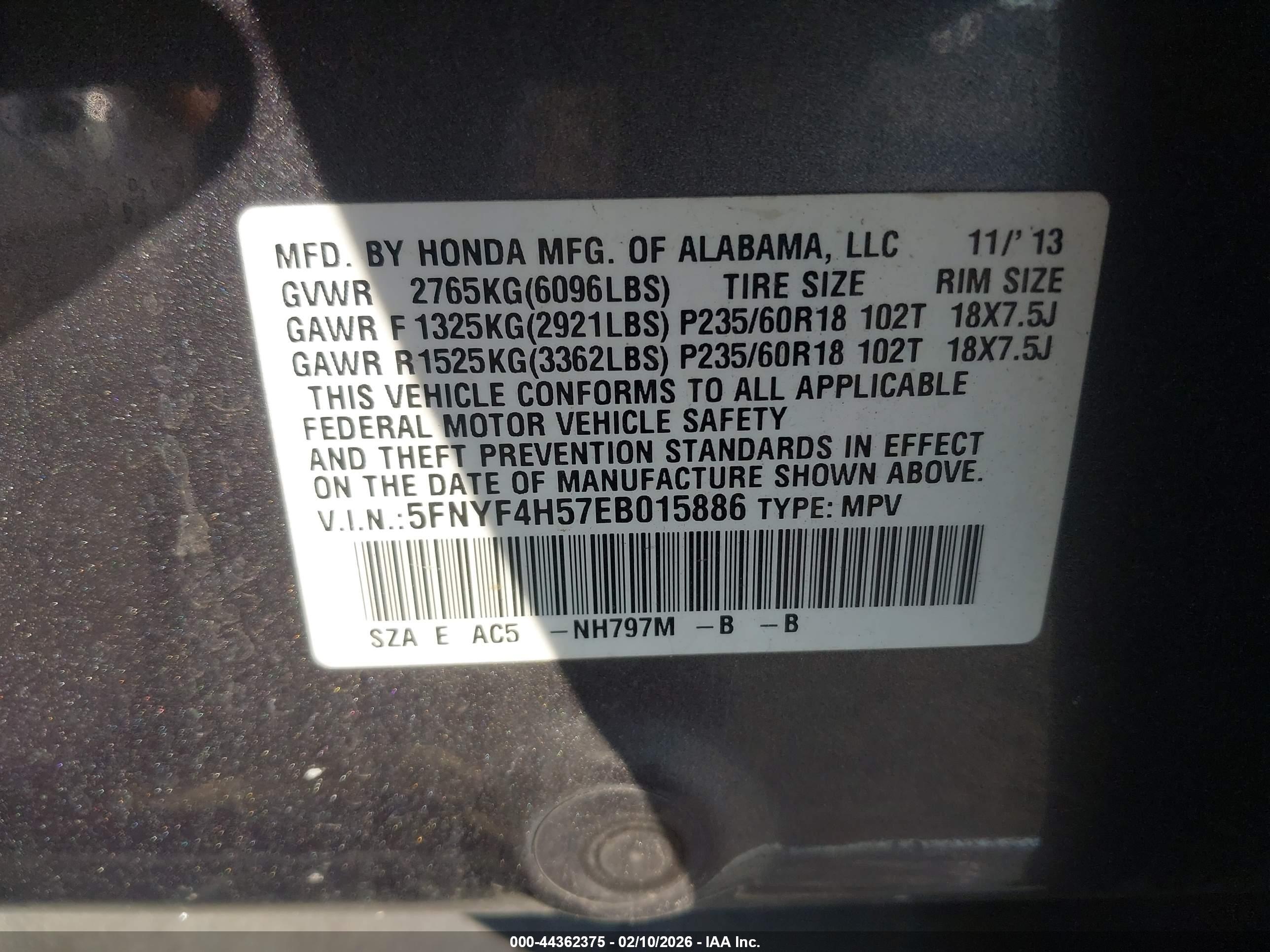 HONDA PILOT image 9