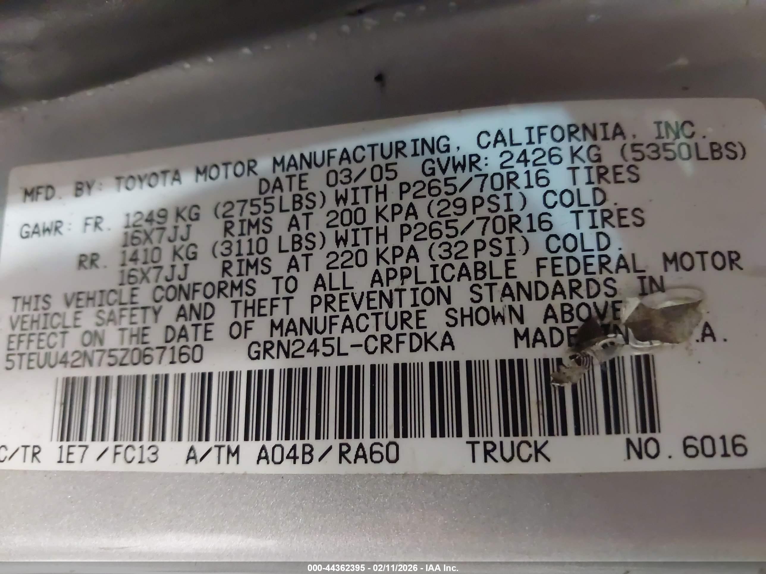 TOYOTA TACOMA image 9